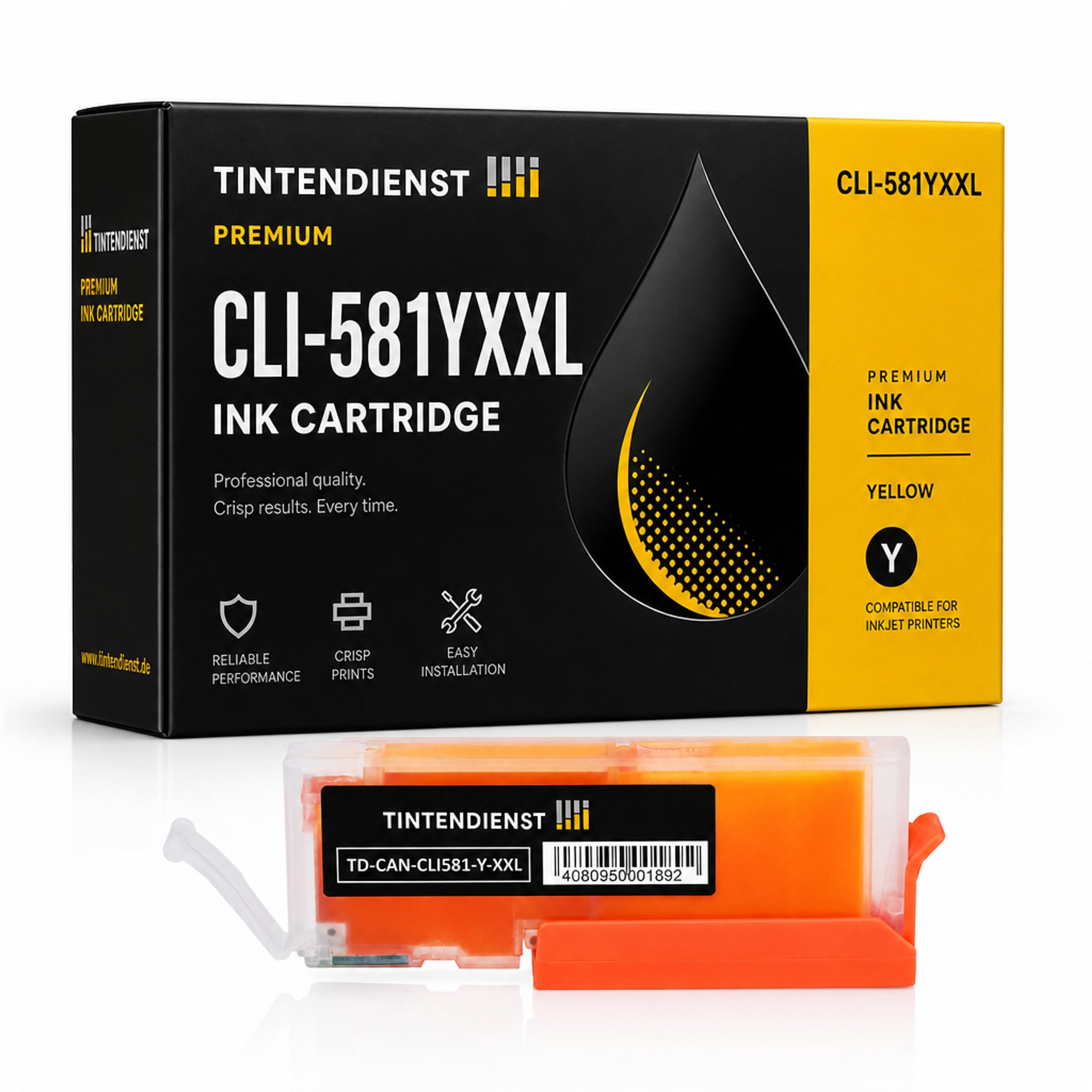 Druckerpatrone kompatibel zu Canon CLI-581YXXL, gelb