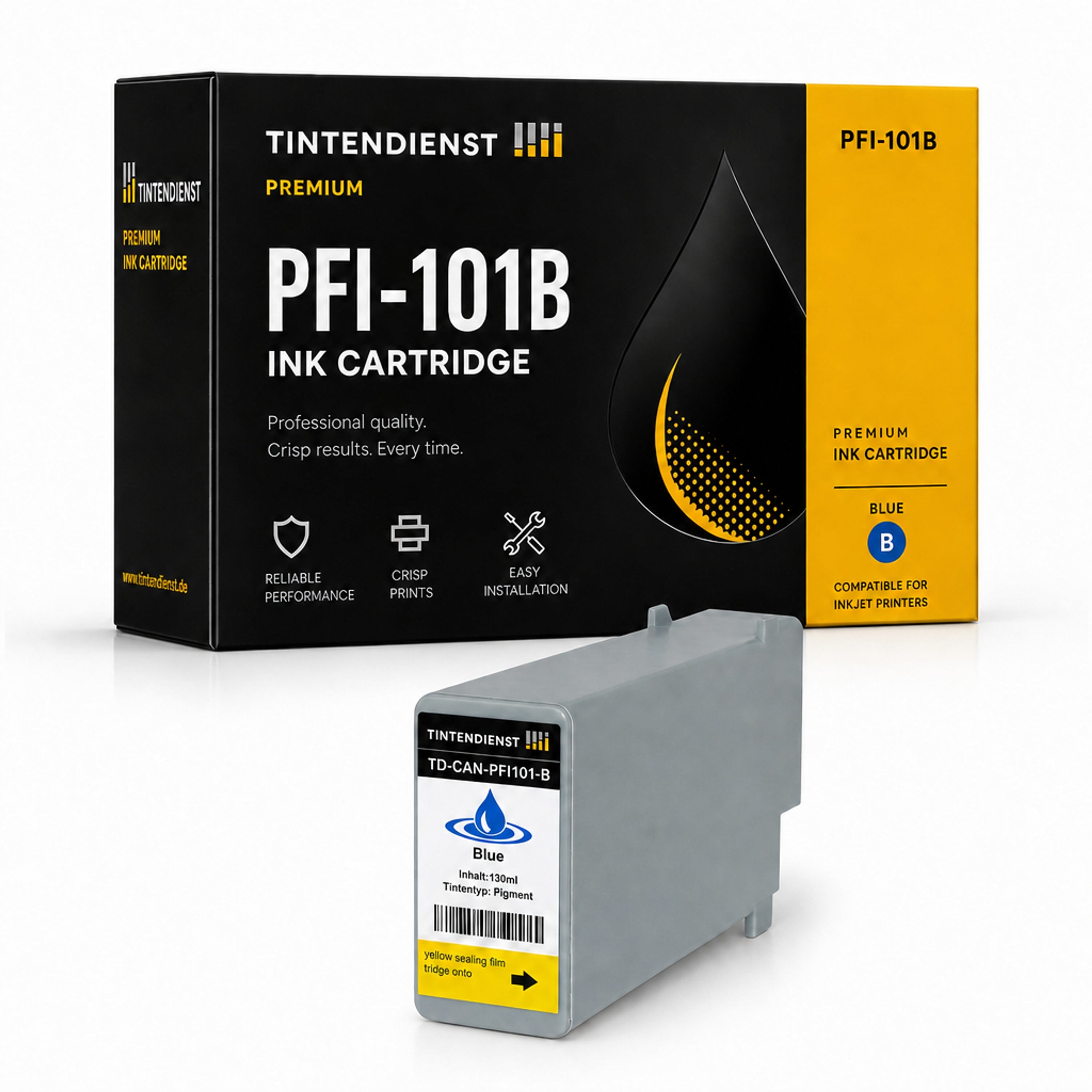 Druckerpatrone kompatibel zu Canon PFI-101B, blau