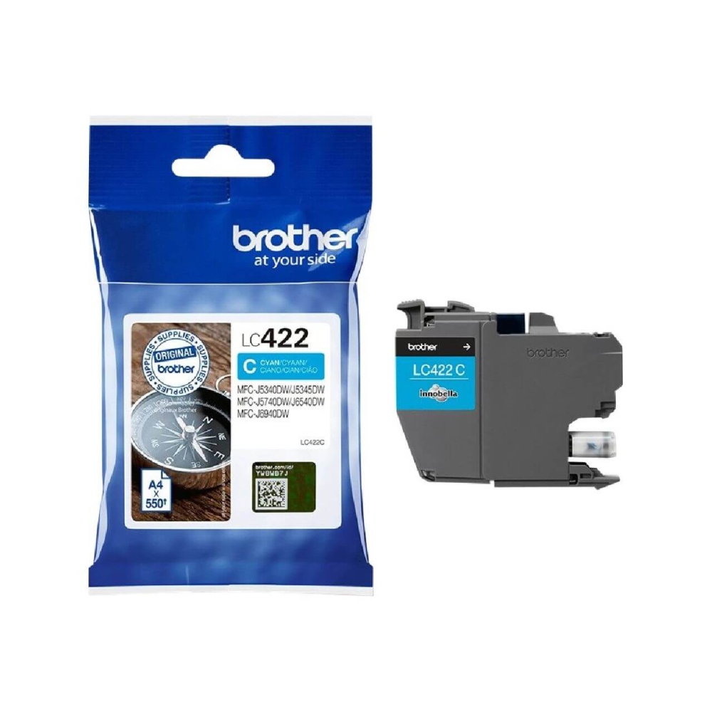 Original Brother Tintenpatrone LC-422C Cyan [XL Füllmenge]