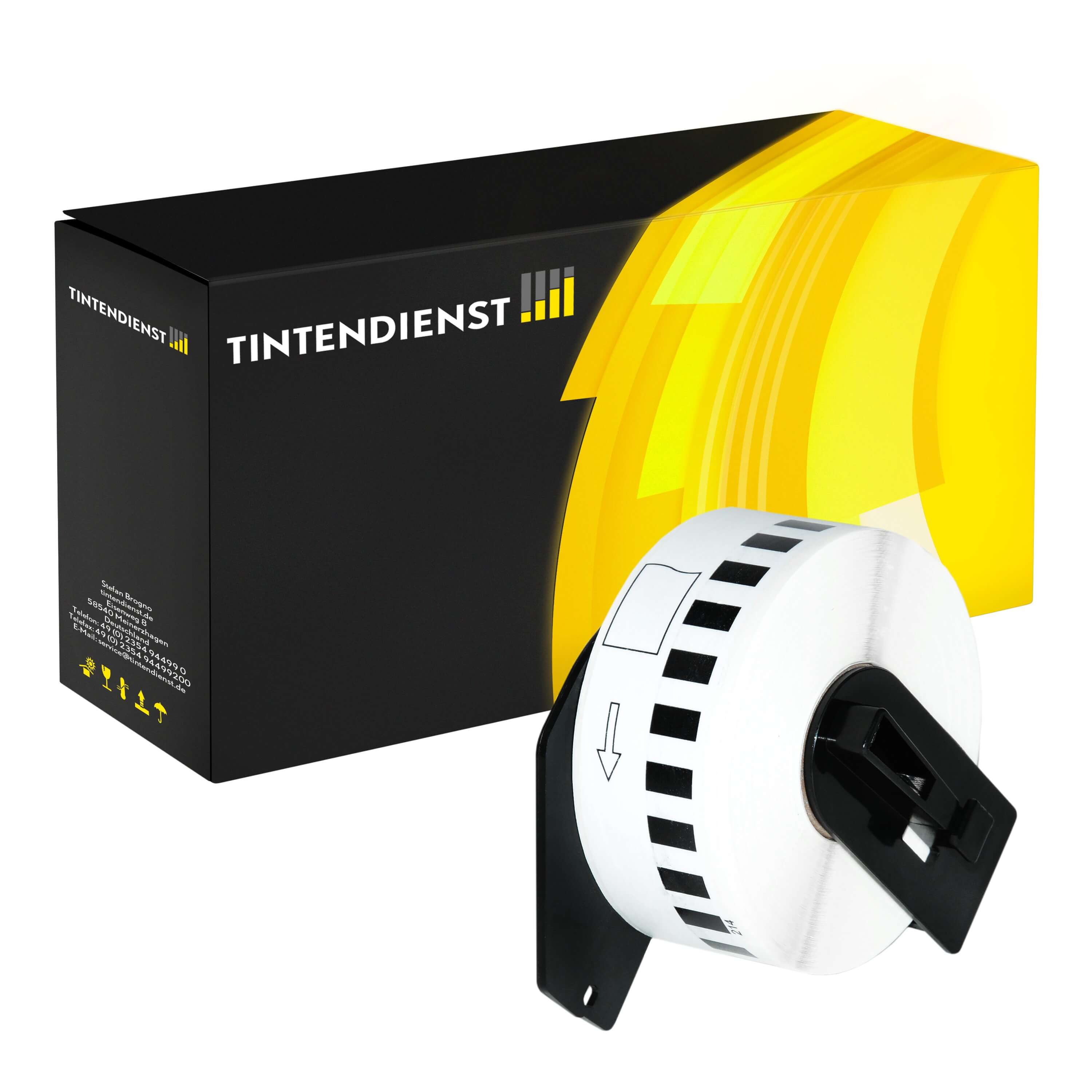 Tintendienst Etiketten Brother DK22214 12mm x 30,48m