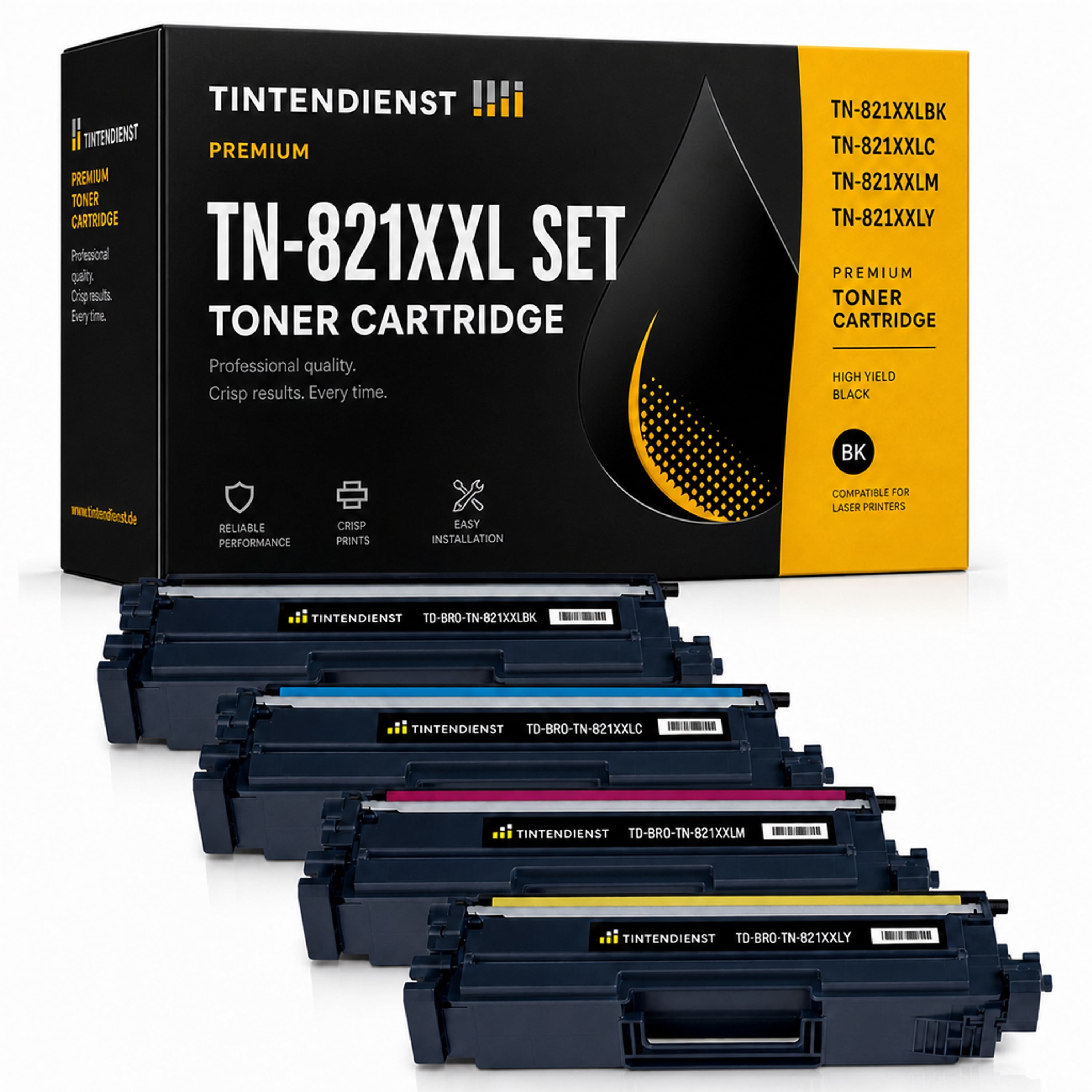 Set kompatibel zu Brother TN-821XXL, 4 Toner