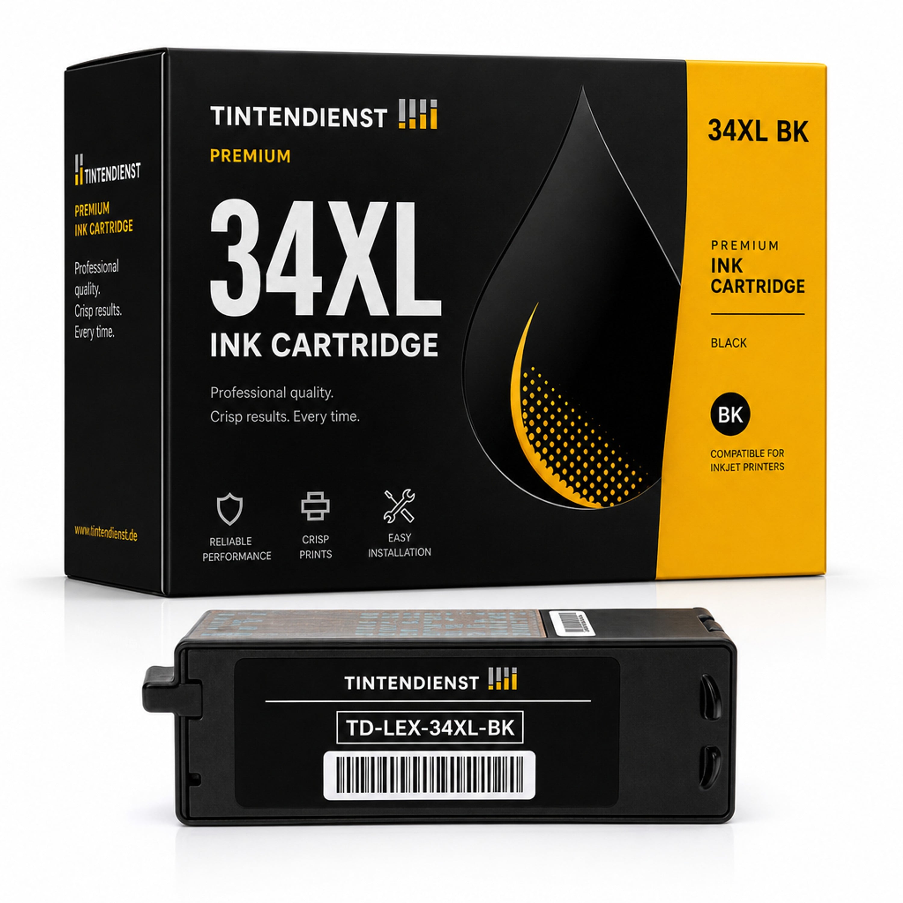Druckerpatrone kompatibel zu Lexmark 34XL, schwarz