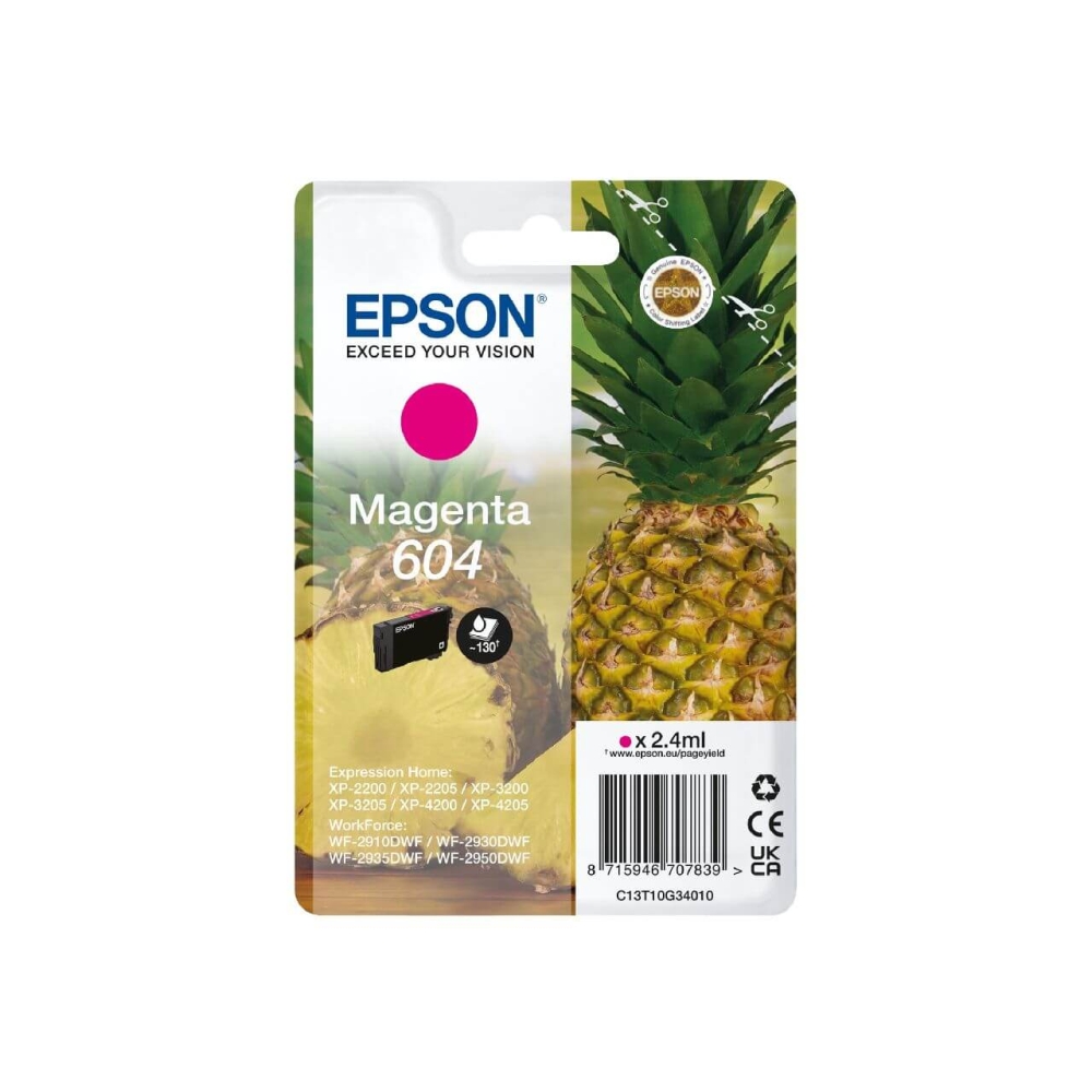 Original Epson Tintenpatrone C13T10G34010 / 604 Magenta