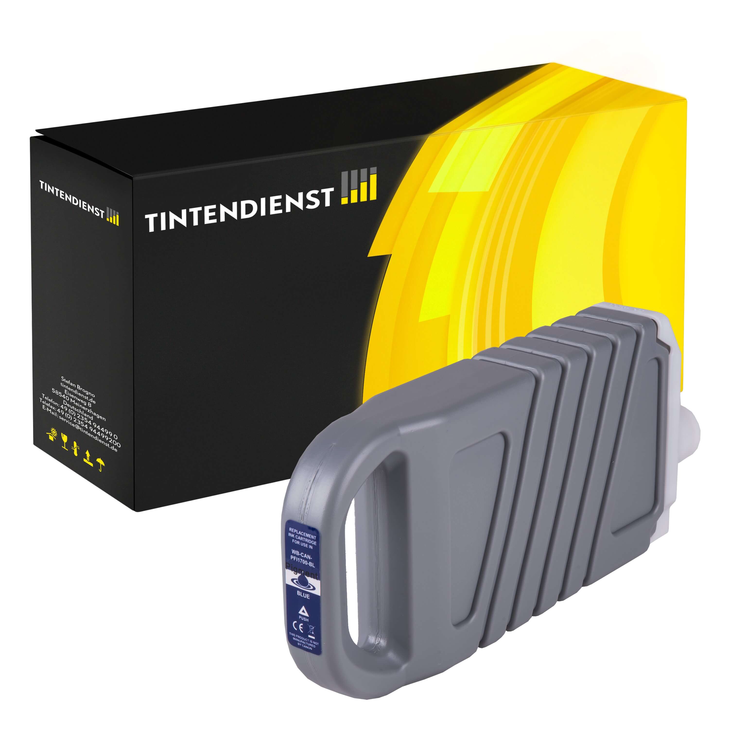 Tintendienst kompatibel für Canon Tintenpatrone 0784C001 / PFI-1700B Blau