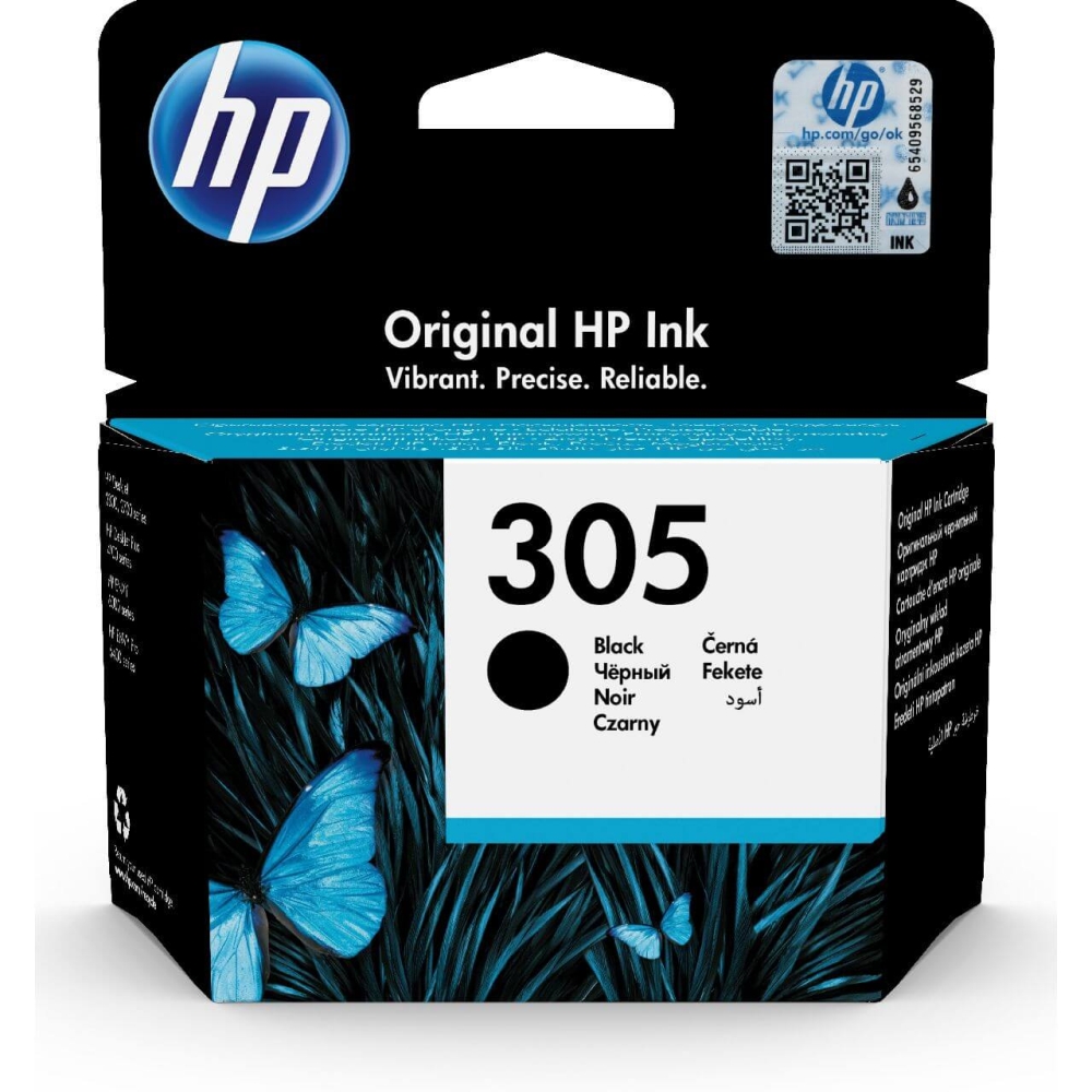 Original HP Tintenpatrone 3YM61AE / 305 Schwarz