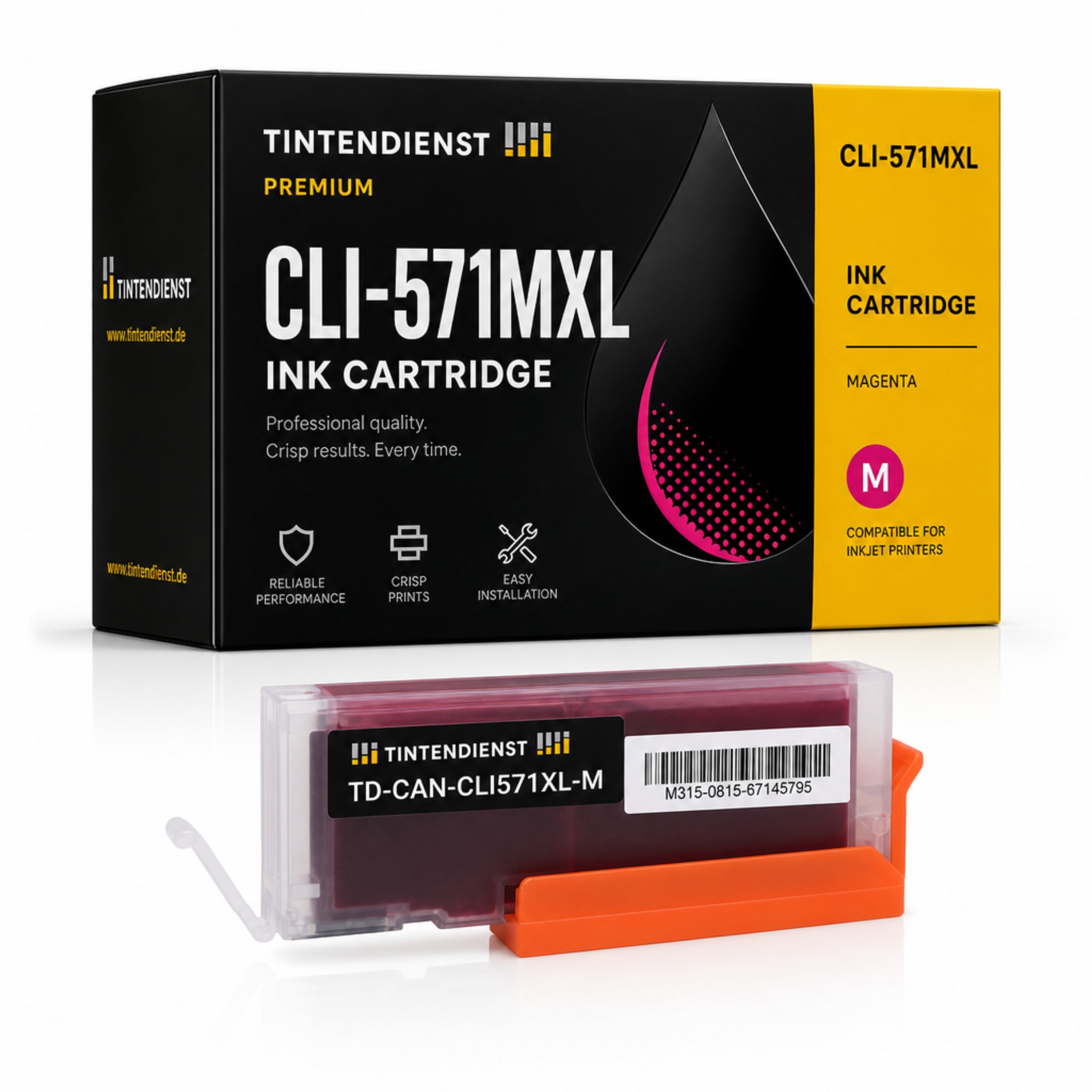Druckerpatrone kompatibel zu Canon CLI-571MXL, magenta