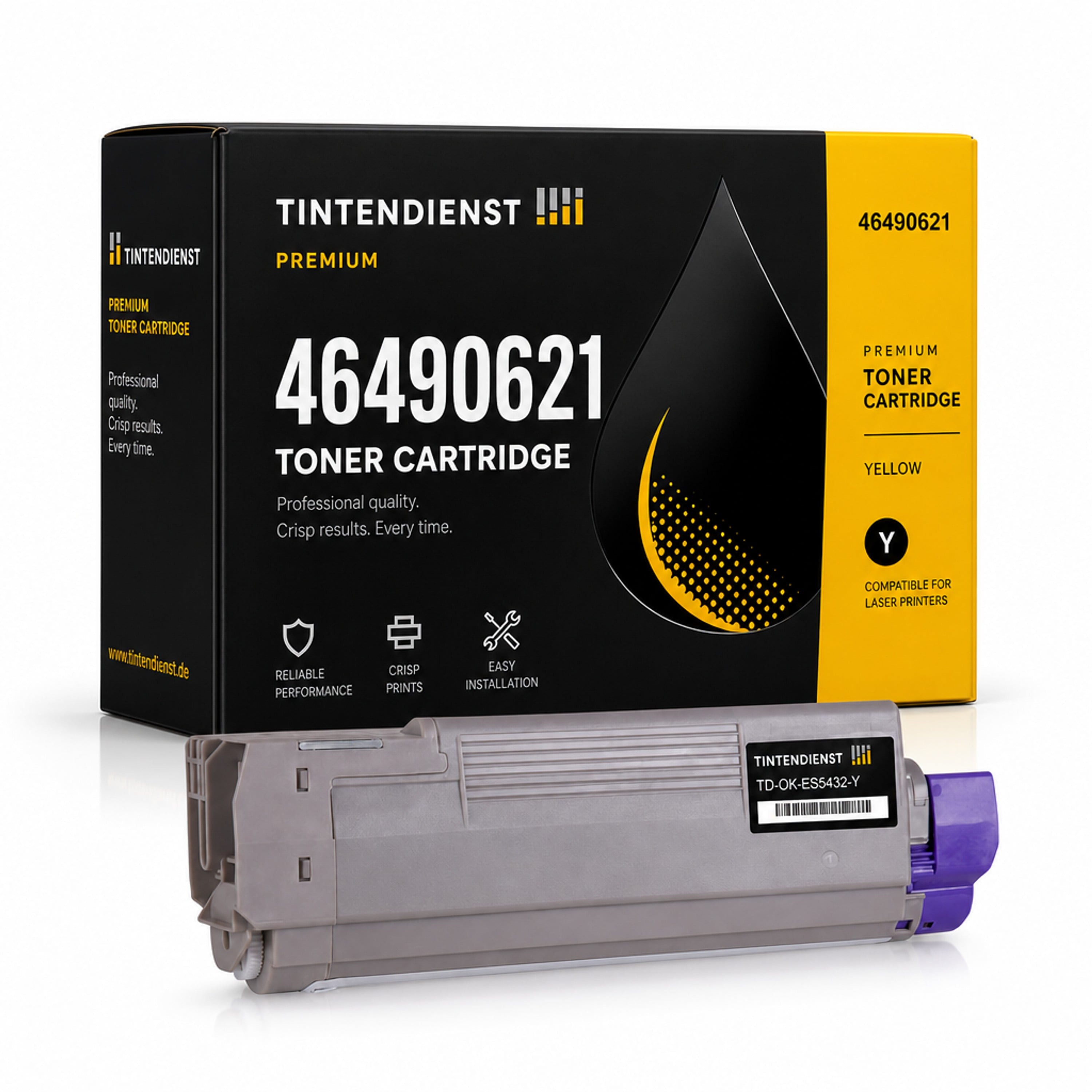 Toner kompatibel zu OKI 46490621, gelb