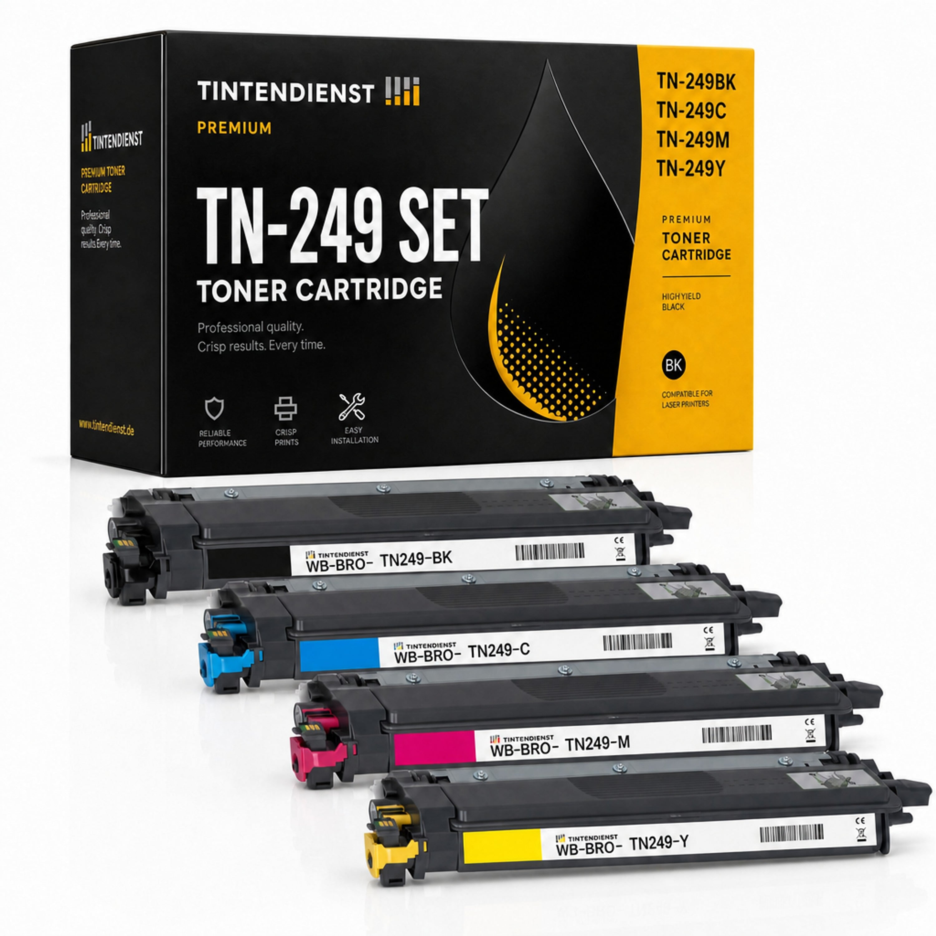 Set kompatibel zu Brother TN-249CMYK, 4 Toner