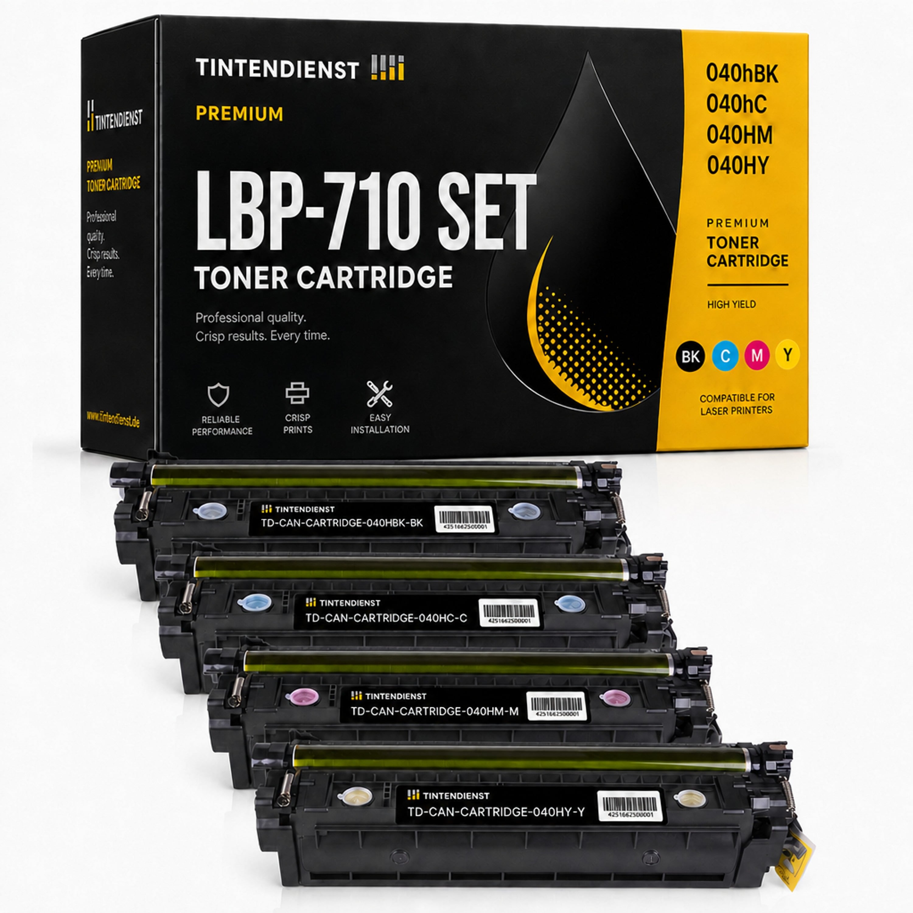 Set kompatibel zu Canon 0461C001, 4 Toner