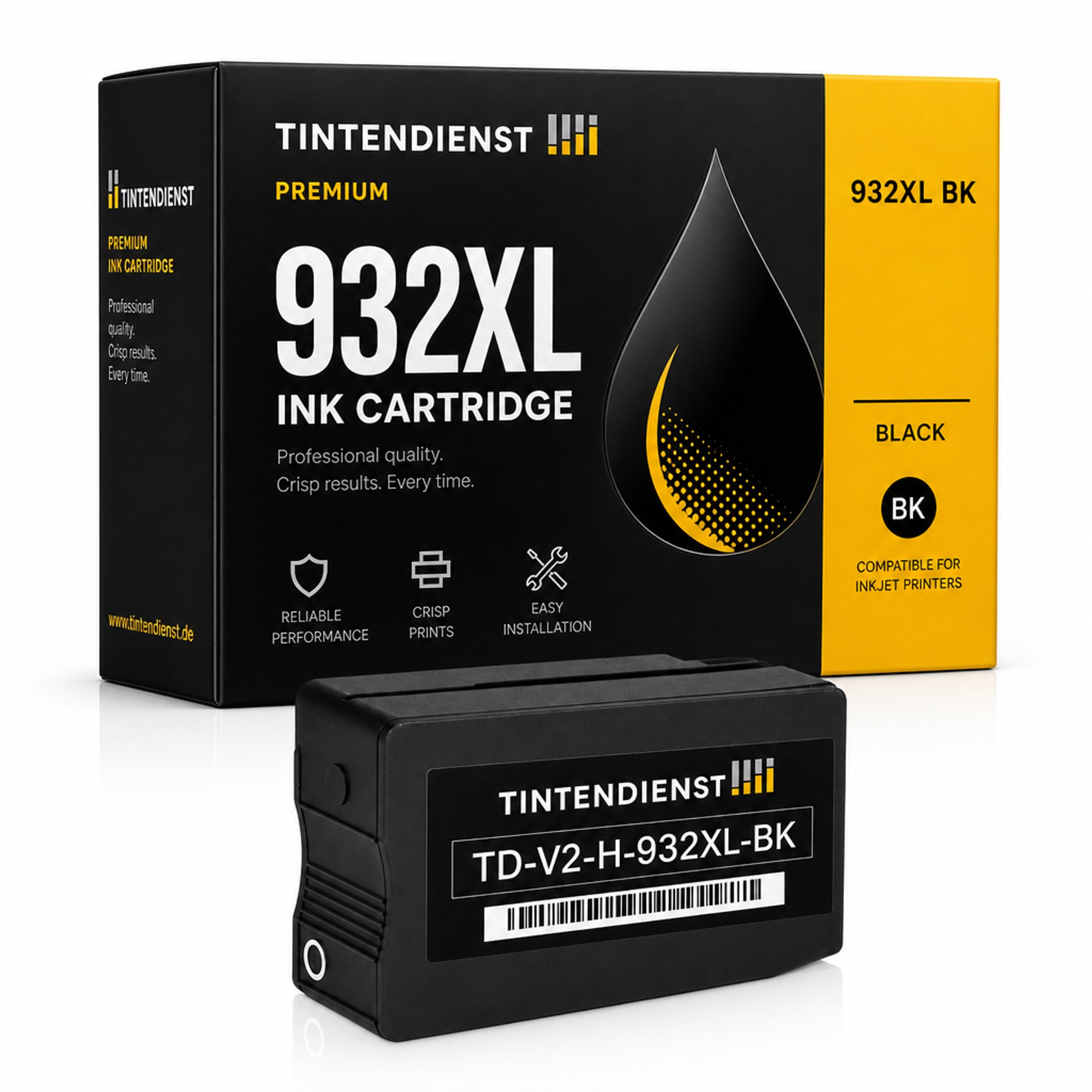 Druckerpatrone kompatibel zu HP 932XL, schwarz