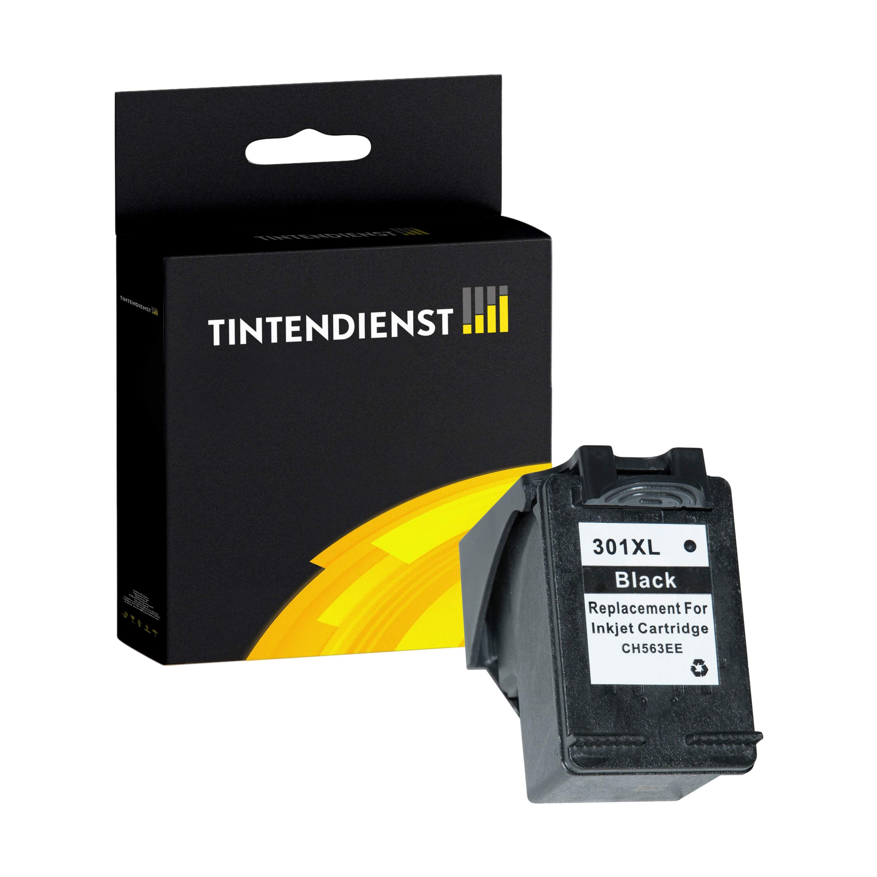 Tintendienst kompatibel für HP Tintenpatrone CH563EE / 301XL Schwarz [XL Füllmenge]