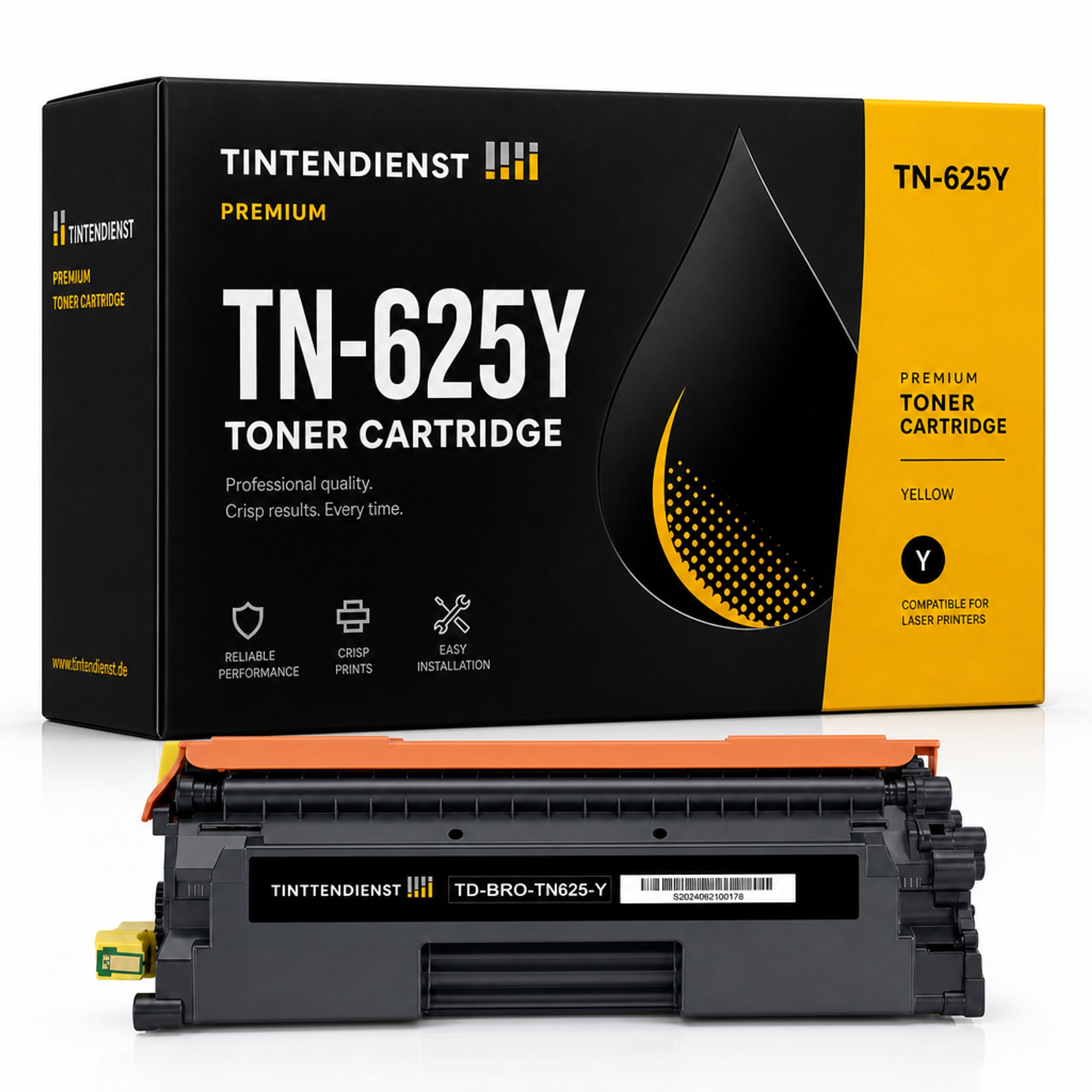 Toner kompatibel zu Brother TN-625Y, gelb