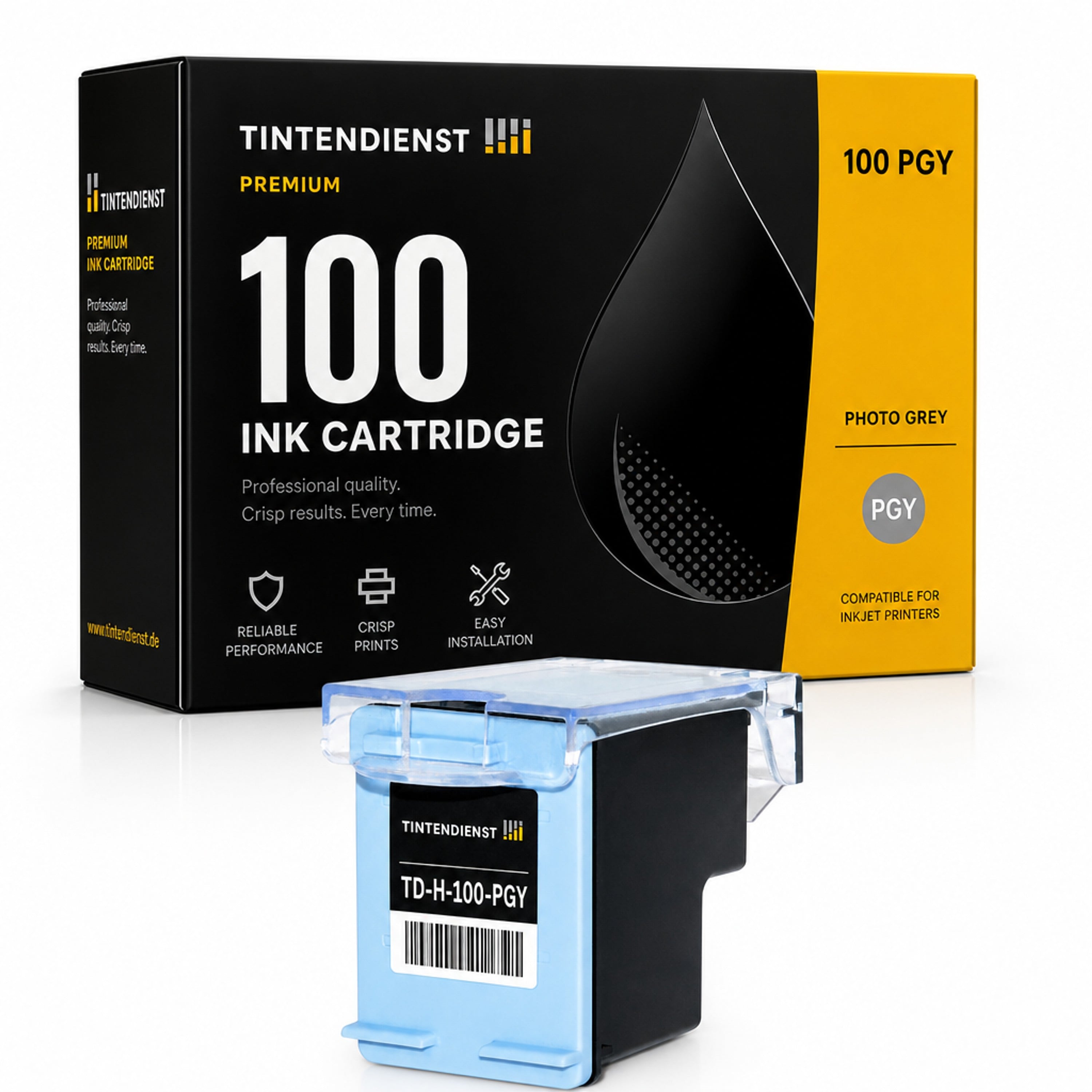 Druckerpatrone kompatibel zu HP 100, light grau