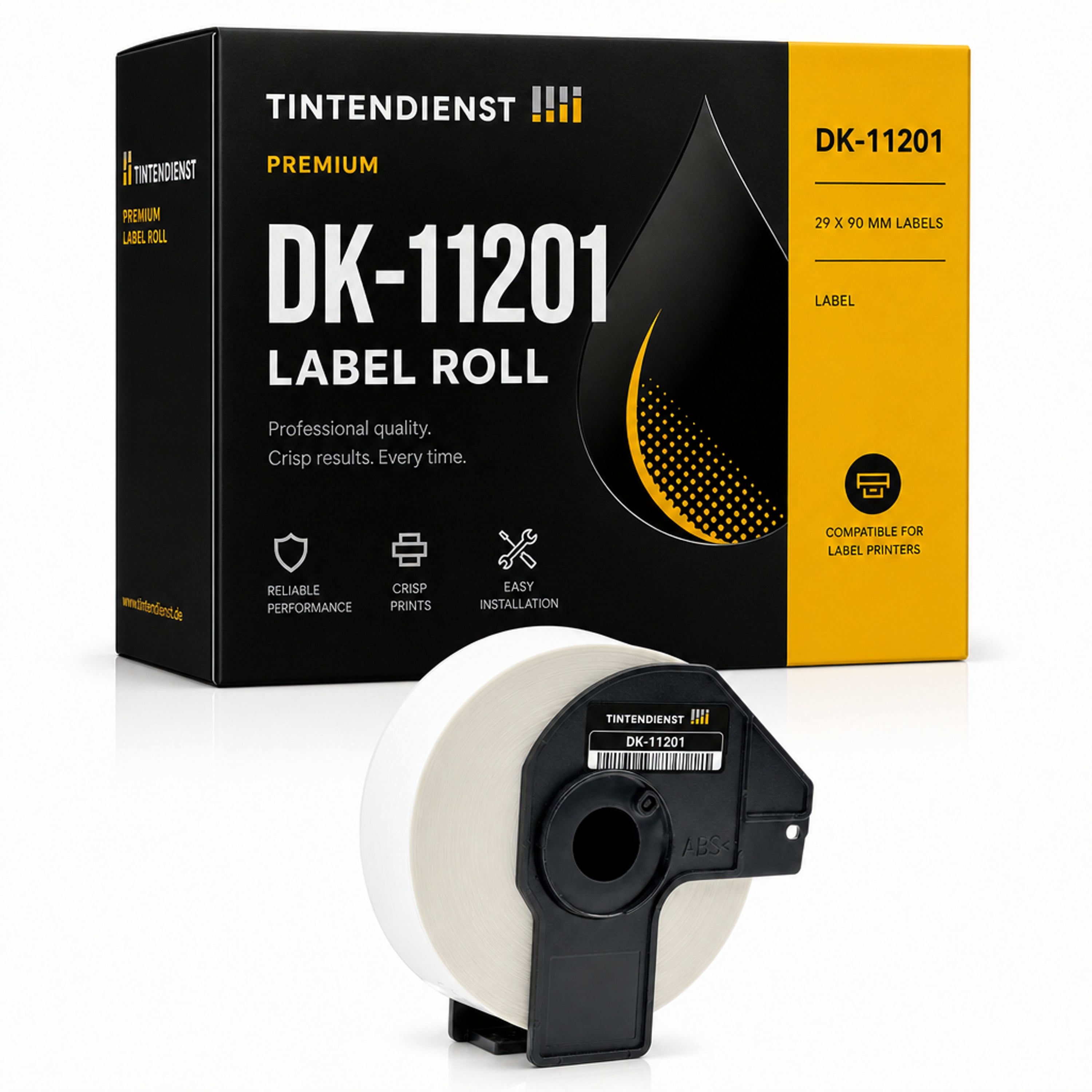 Etikett kompatibel zu Brother DK-11201, 29 mm x 90 mm, 400 Stück