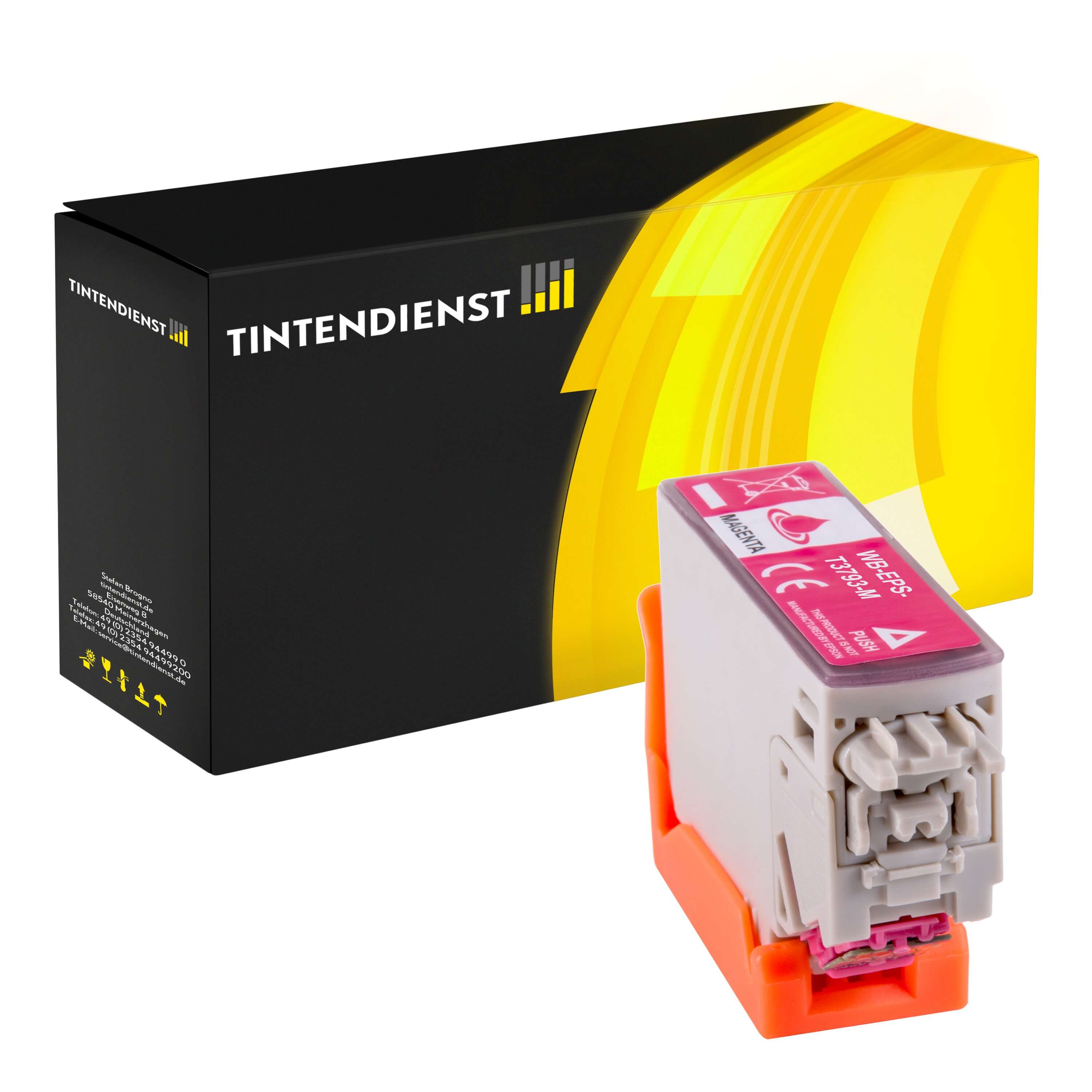 Tintendienst kompatibel für Epson Tintenpatrone C13T37934010 / 378XL Magenta [XL Füllmenge]