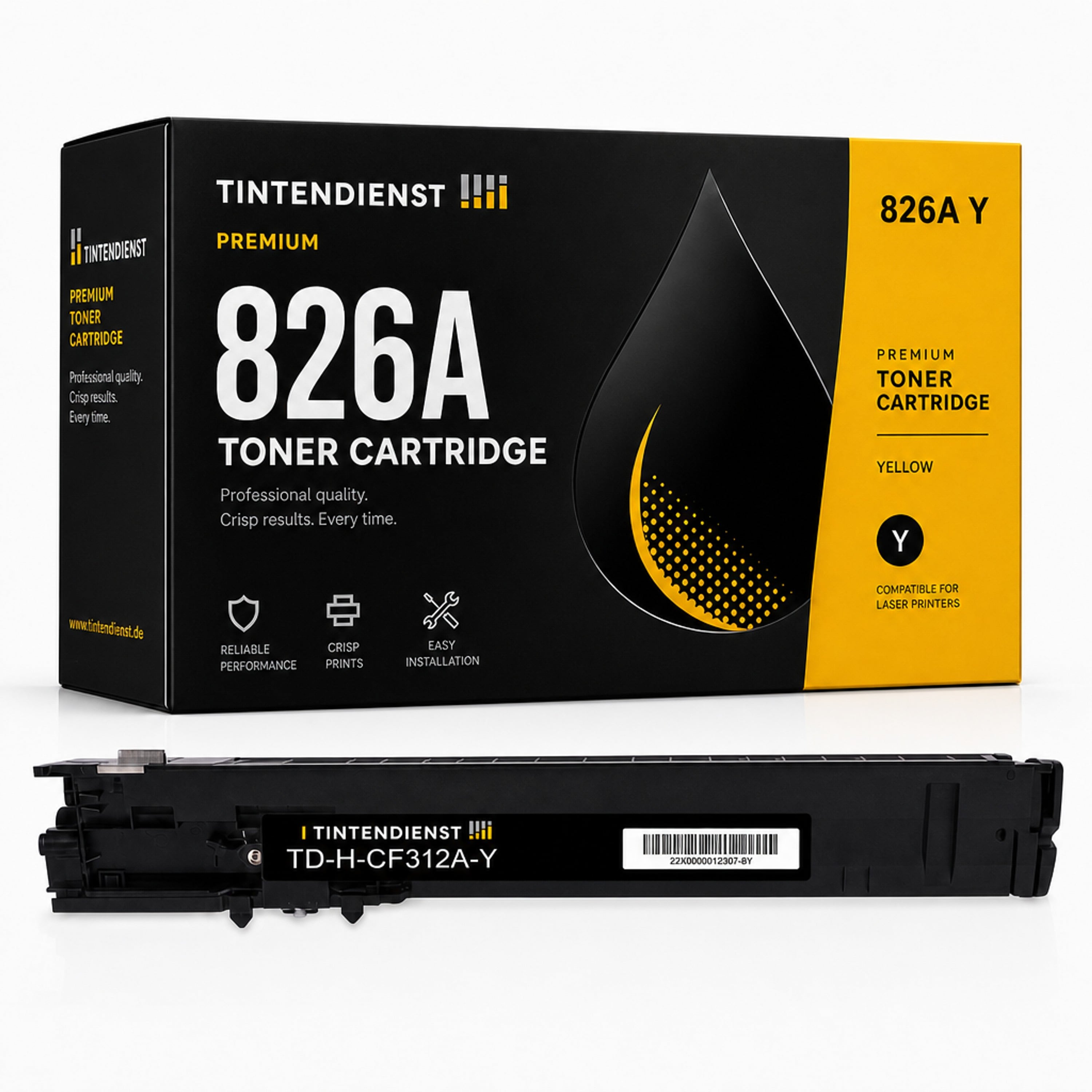 Toner kompatibel zu HP 826A, gelb