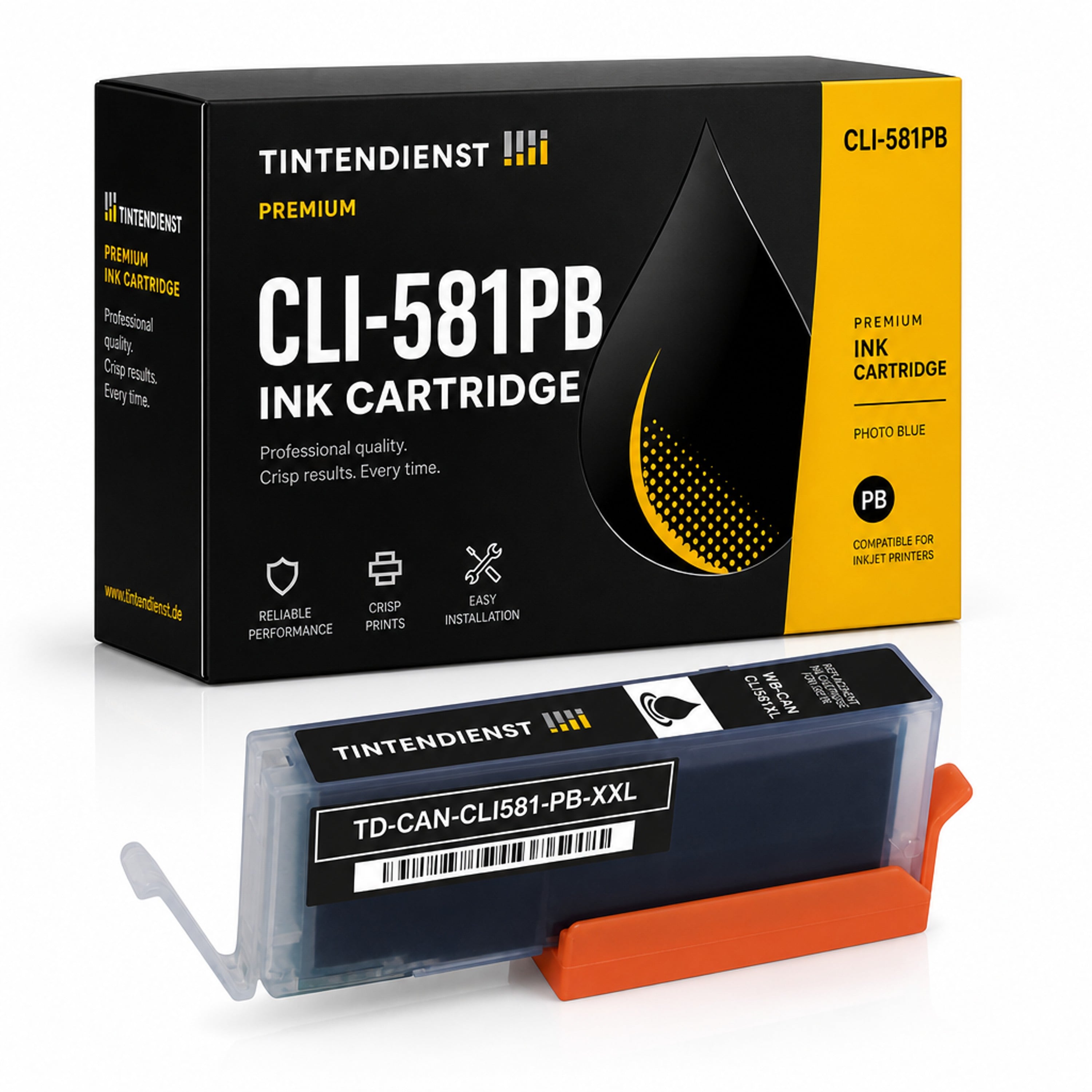 Druckerpatrone kompatibel zu Canon CLI-581PB, blau