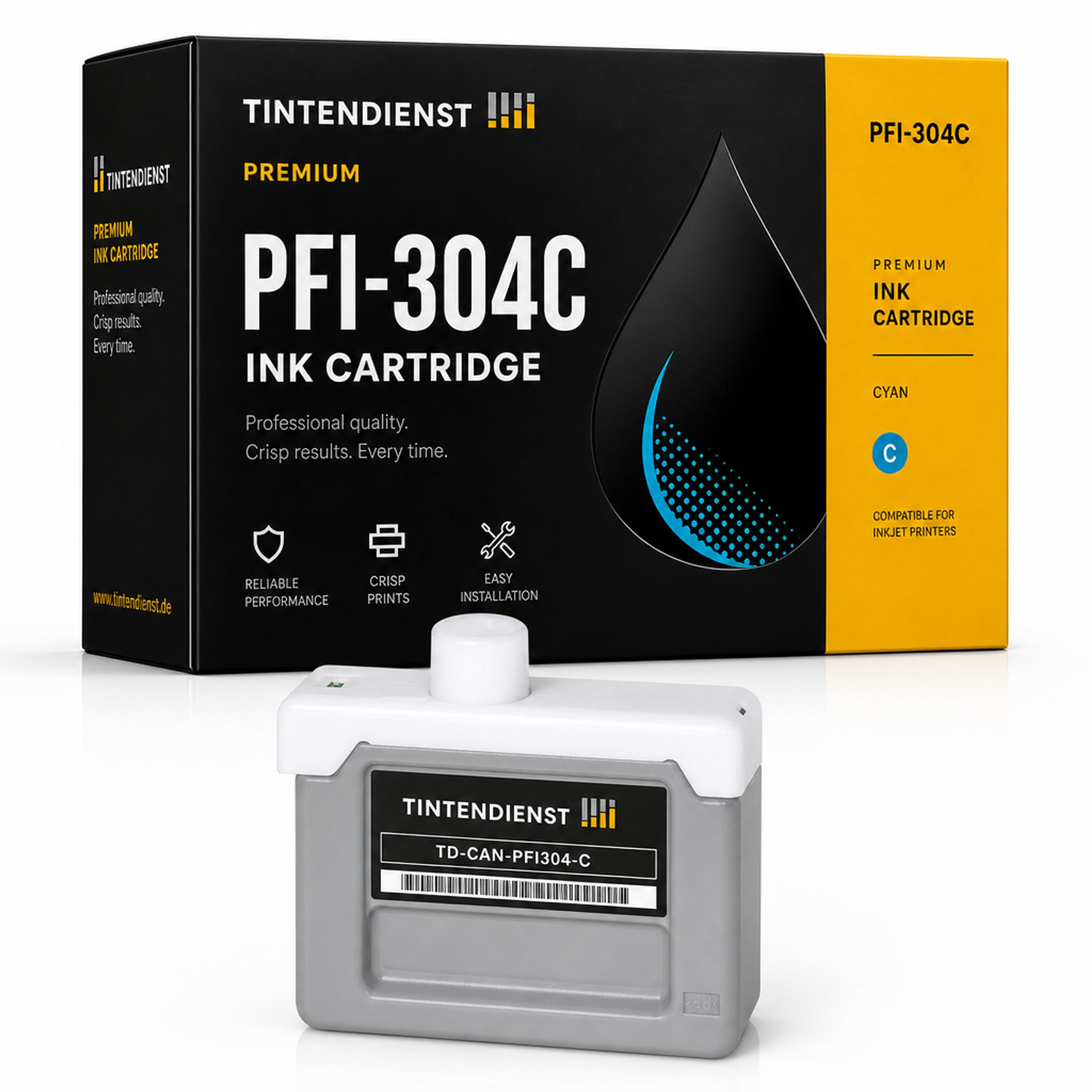 Druckerpatrone kompatibel zu Canon PFI-304C, cyan