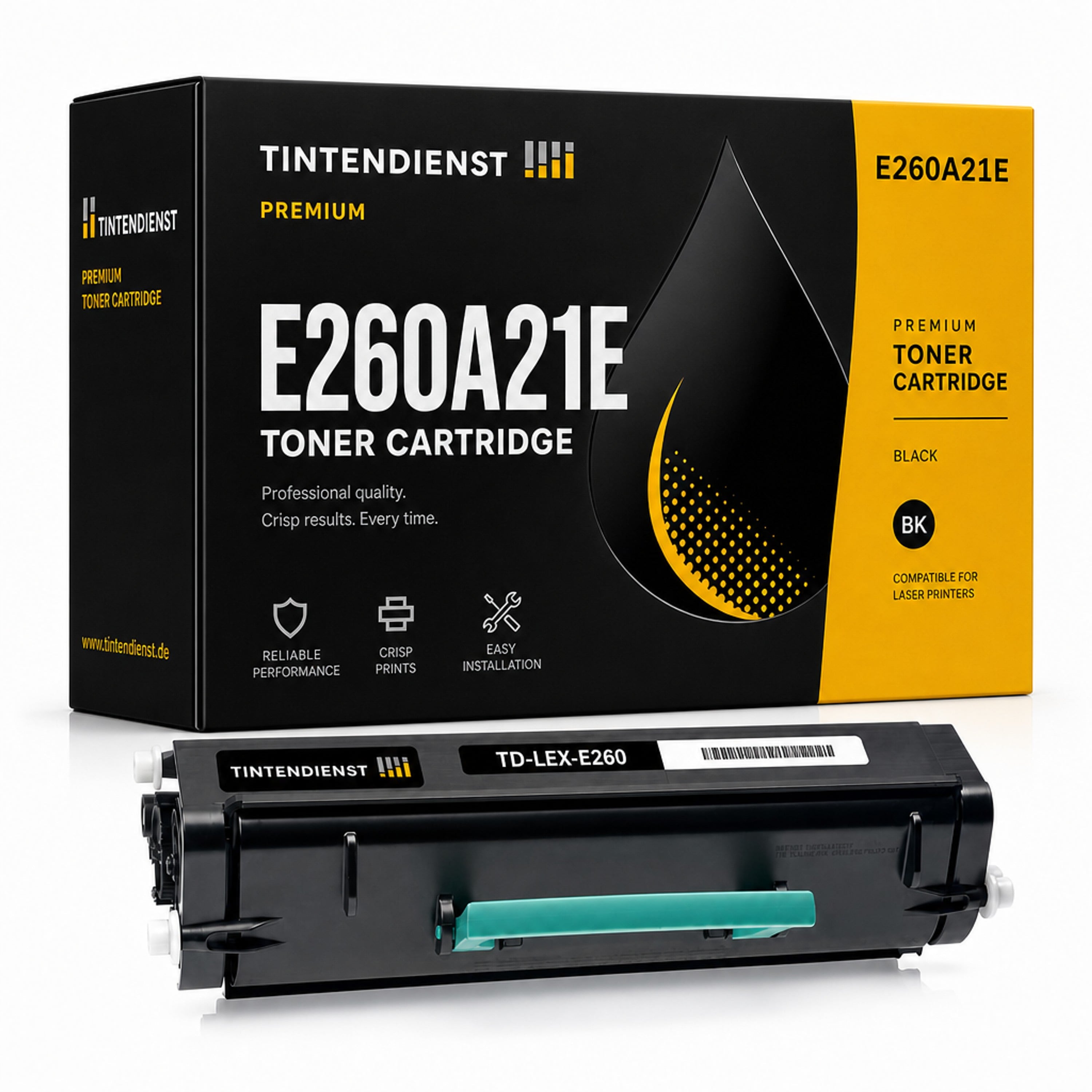 Toner kompatibel zu Lexmark E260A21E, schwarz