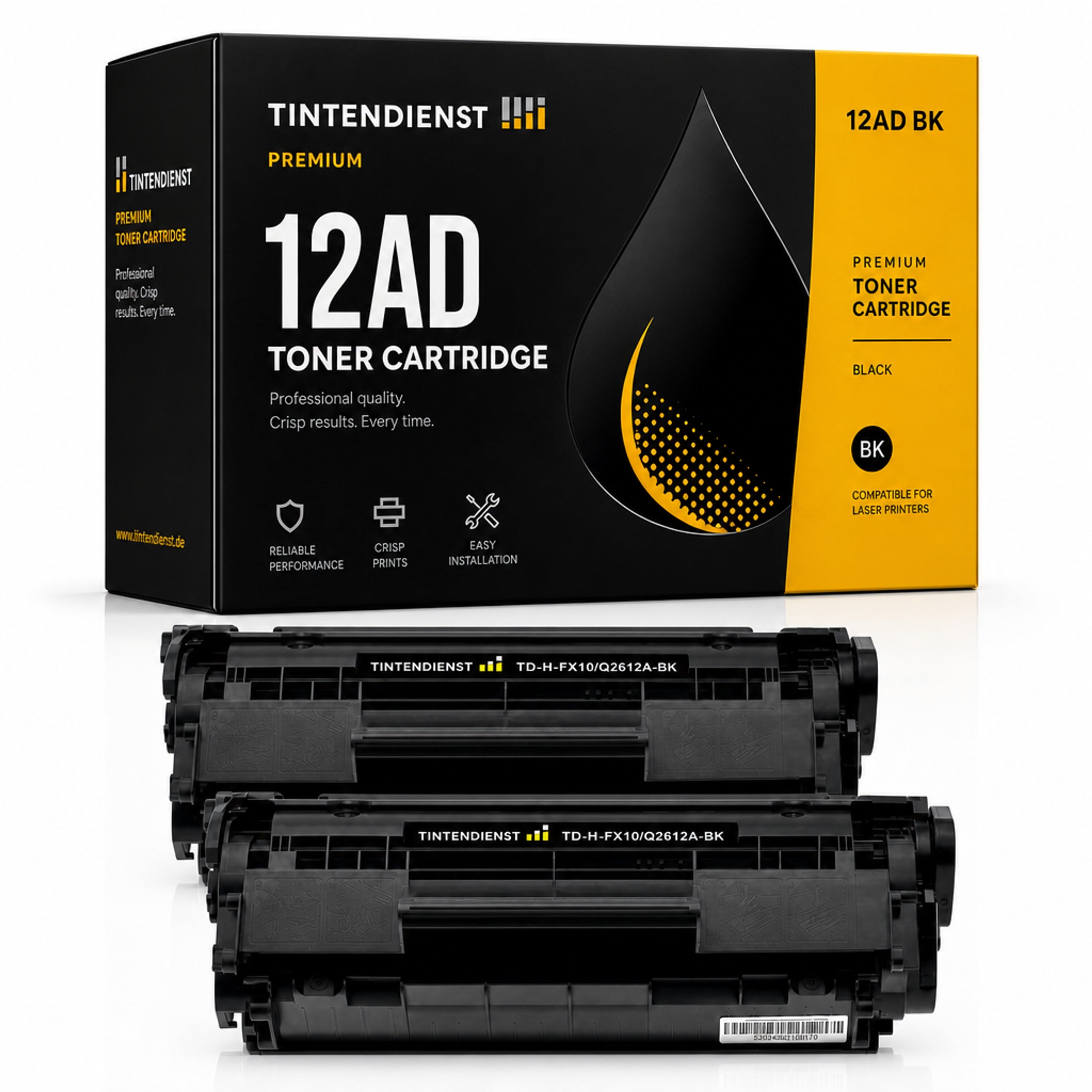 Set kompatibel zu HP 12AD, 2 Toner