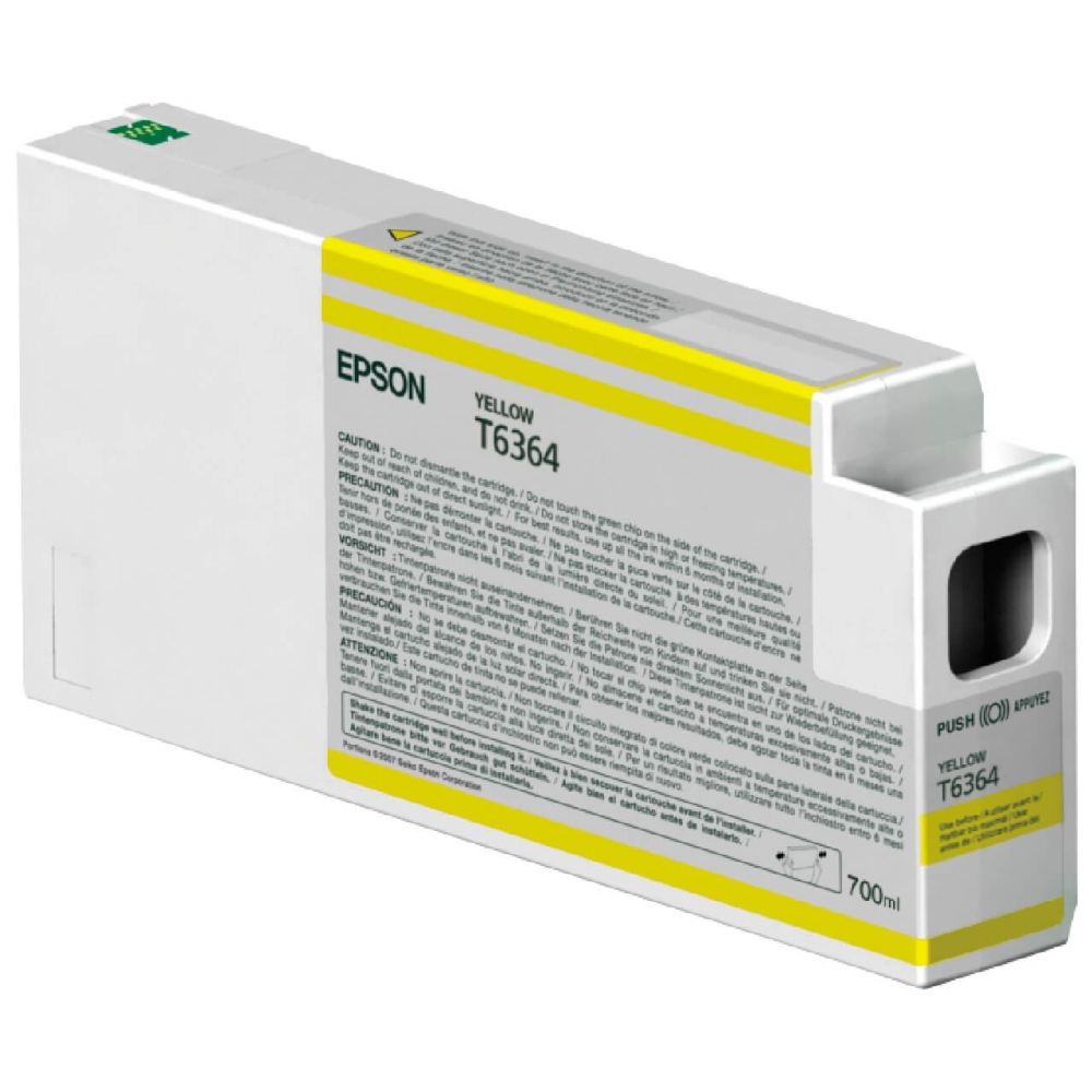 Original Epson Tintenpatrone C13T636400 / T6364 Gelb