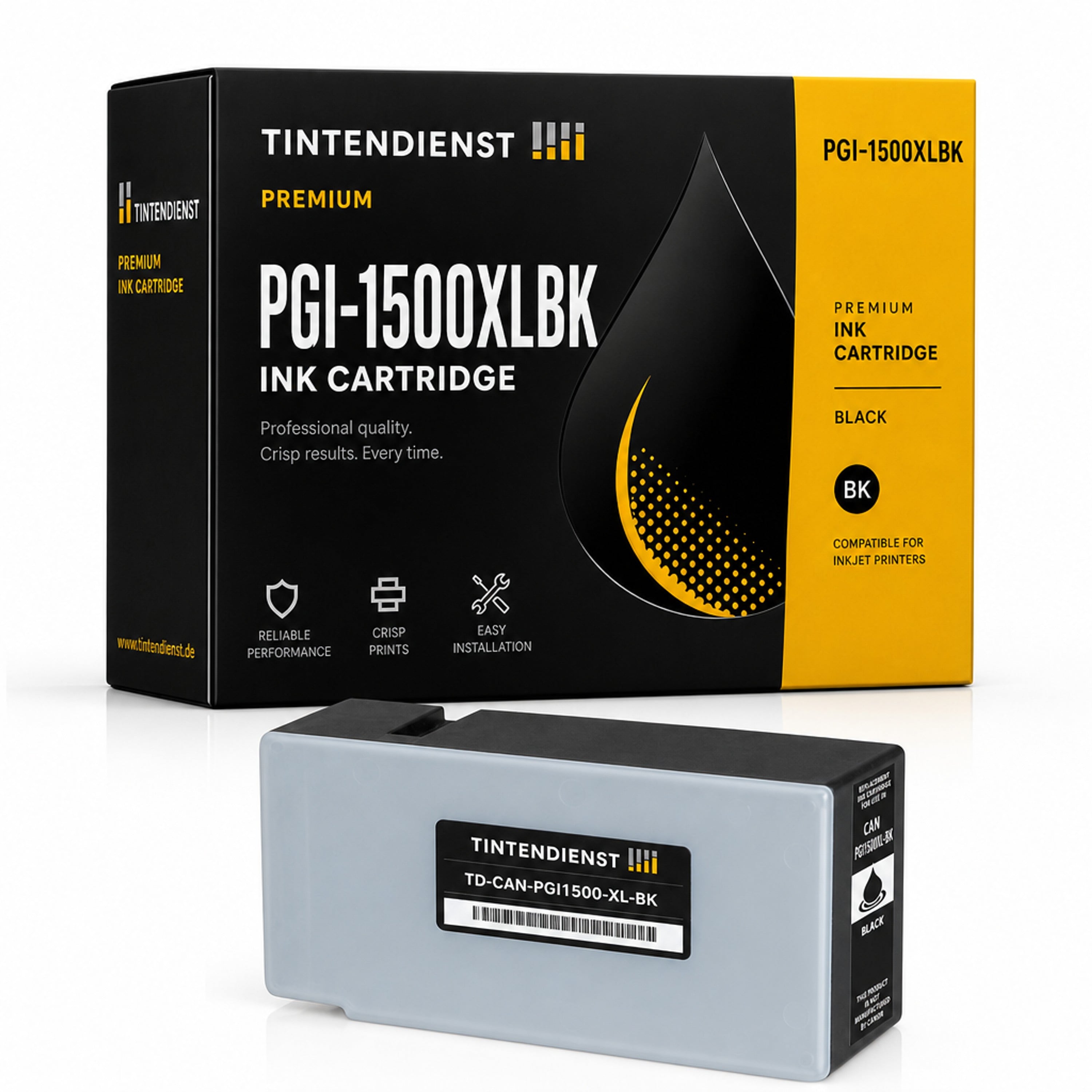 Druckerpatrone kompatibel zu Canon PGI-1500XLBK, schwarz