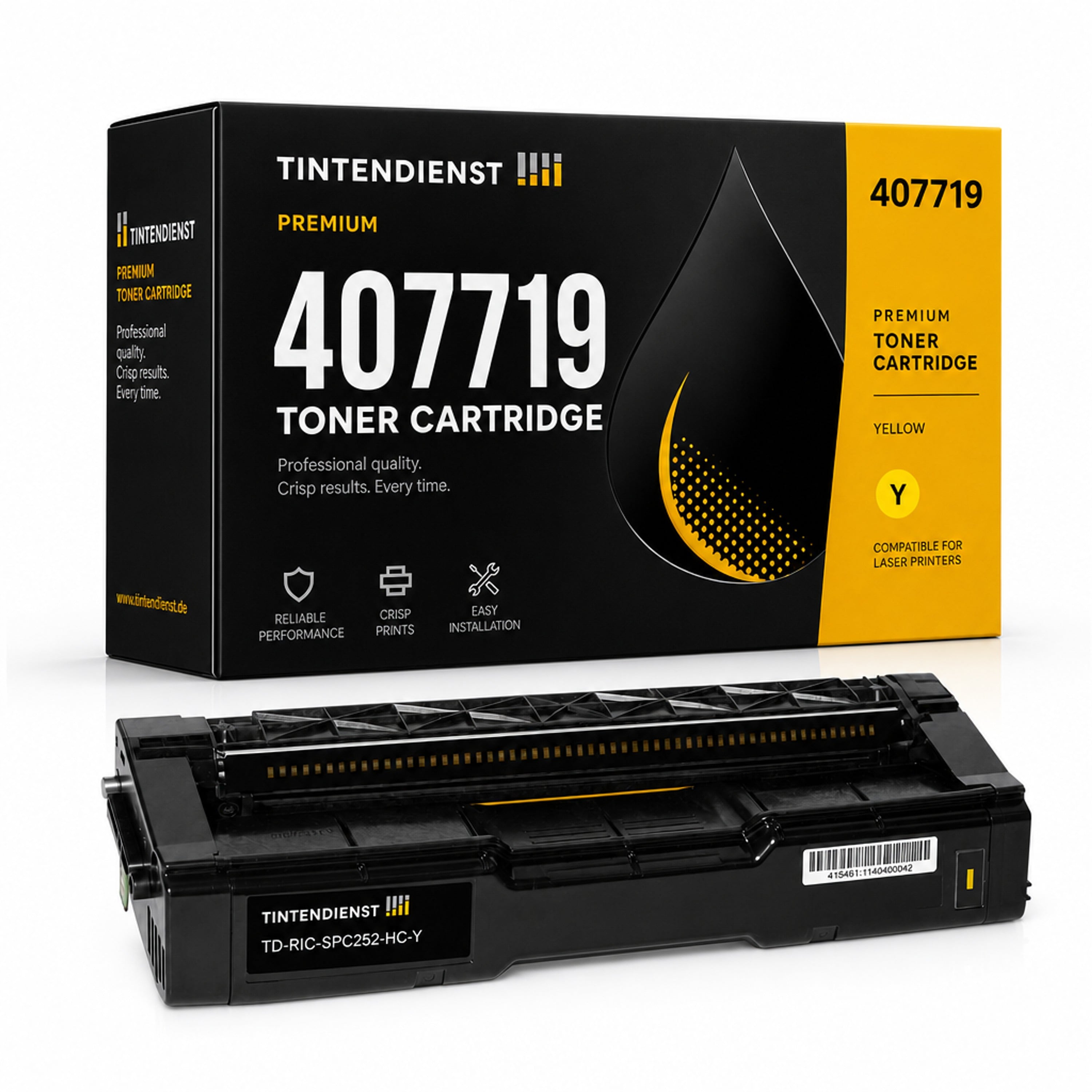 Toner kompatibel zu Ricoh 407719, gelb