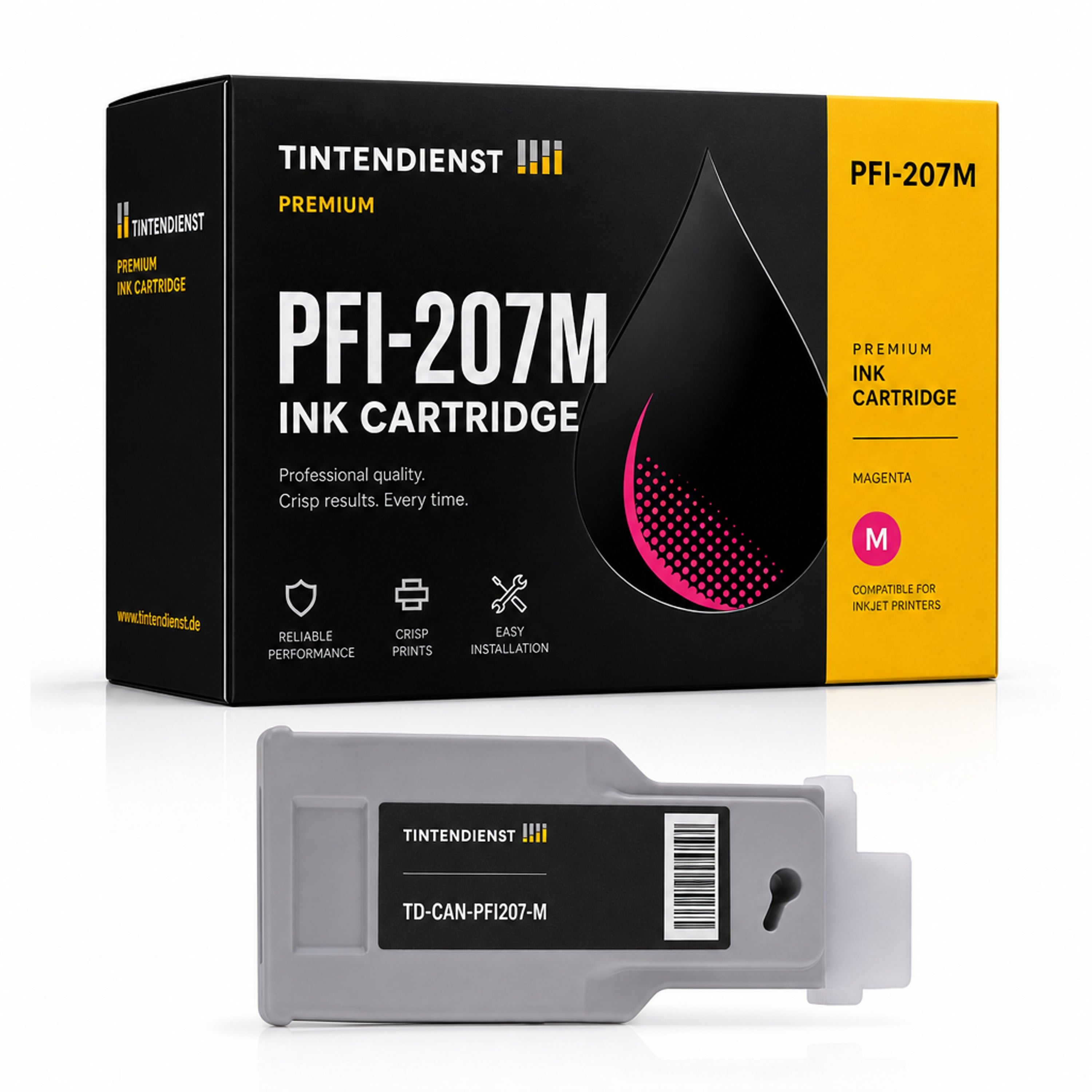 Druckerpatrone kompatibel zu Canon PFI-207M, magenta