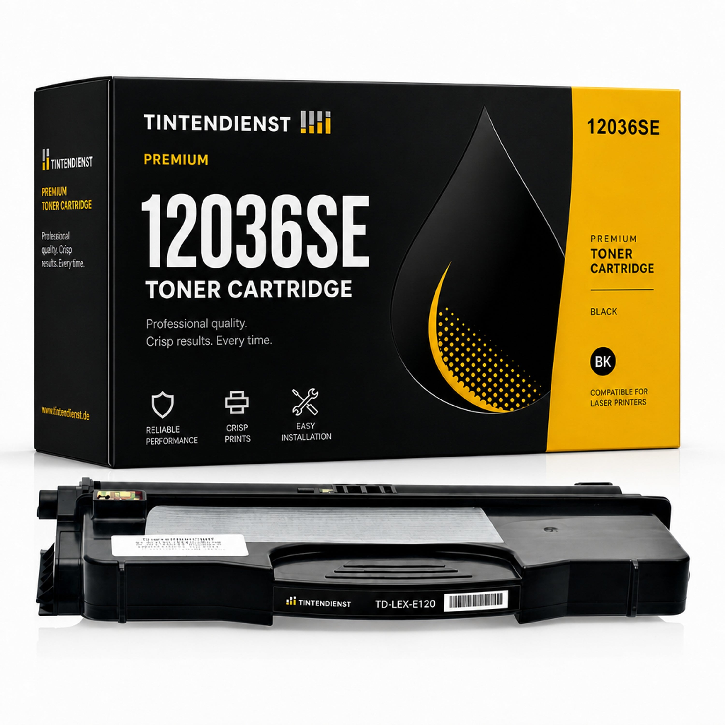 Toner kompatibel zu Lexmark 12036SE, schwarz