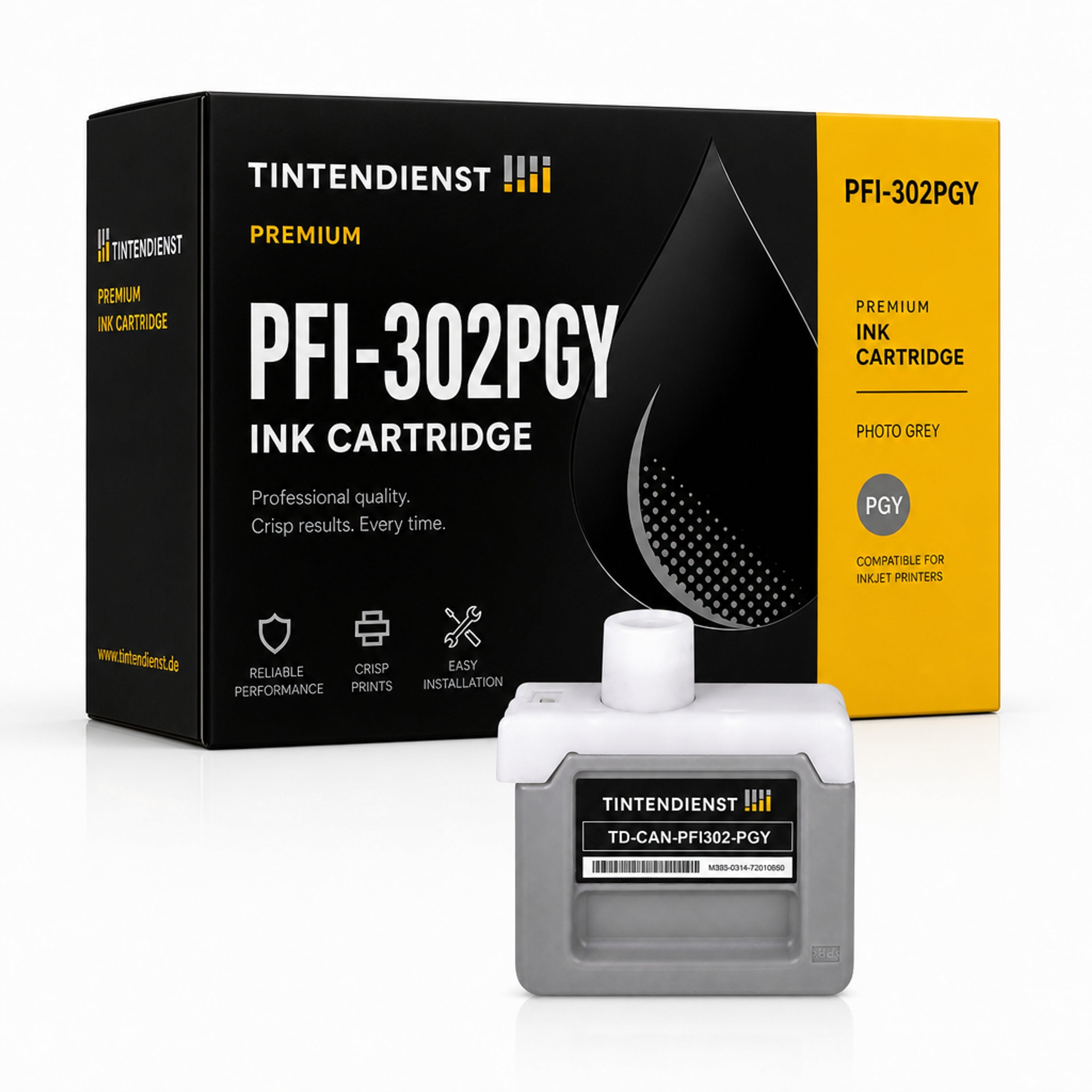 Druckerpatrone kompatibel zu Canon PFI-302PGY, light grau
