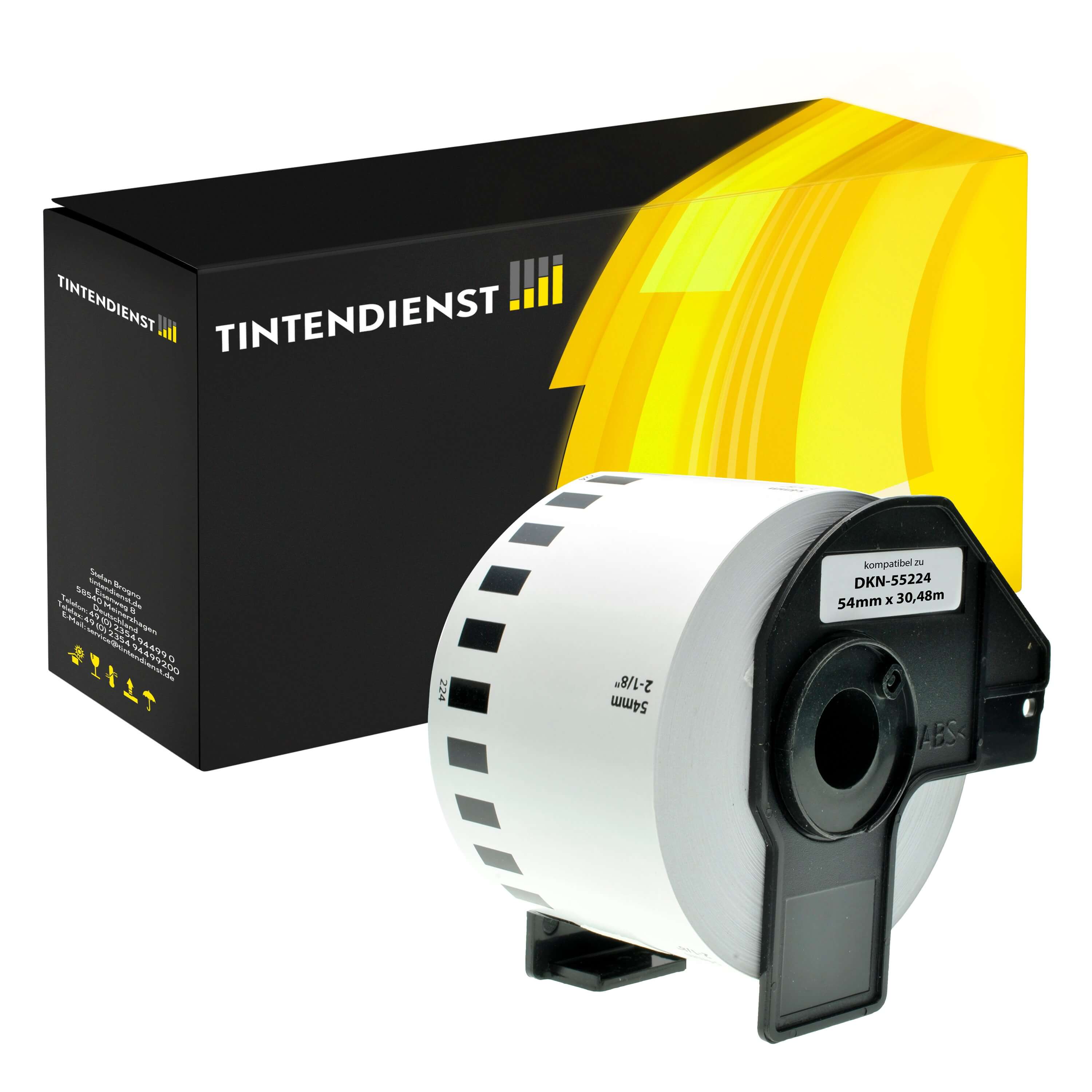 Tintendienst Etiketten Brother DKN55224 54mm x 30,48m