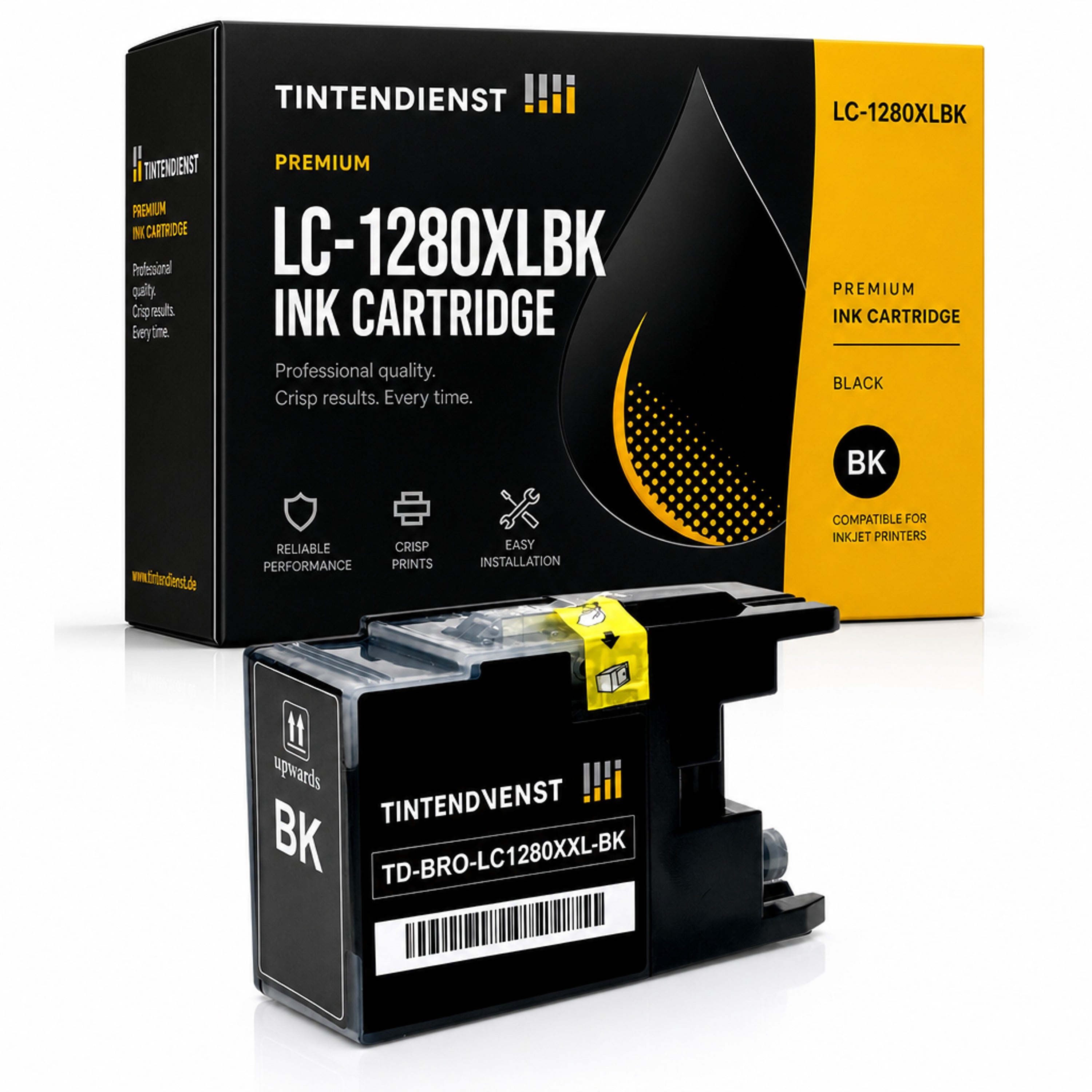 Druckerpatrone kompatibel zu Brother LC-1280XLBK, schwarz