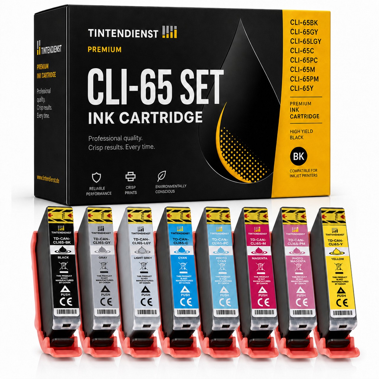 Canon CLI-65 (4215C001) Druckerpatrone Multipack 8er – Tintendienst kompatibel