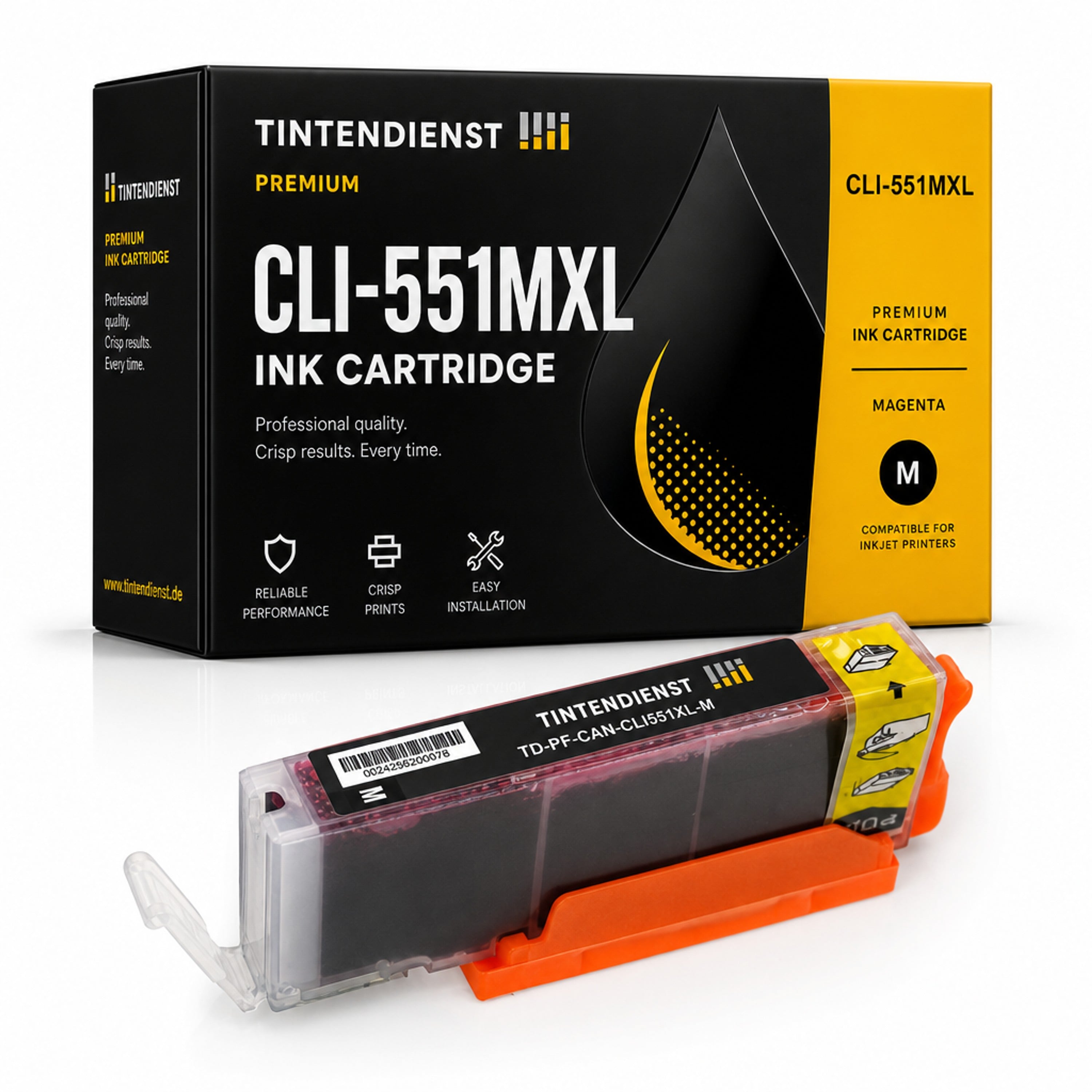 Druckerpatrone kompatibel zu Canon CLI-551MXL, magenta