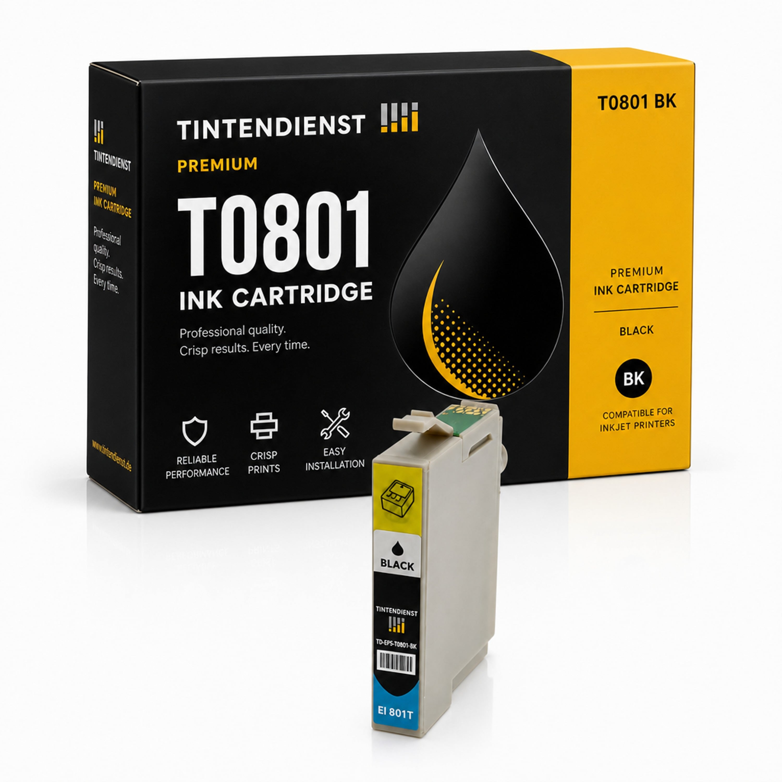Epson T0801 Druckerpatrone (C13T08014011) schwarz – Tintendienst kompatibel