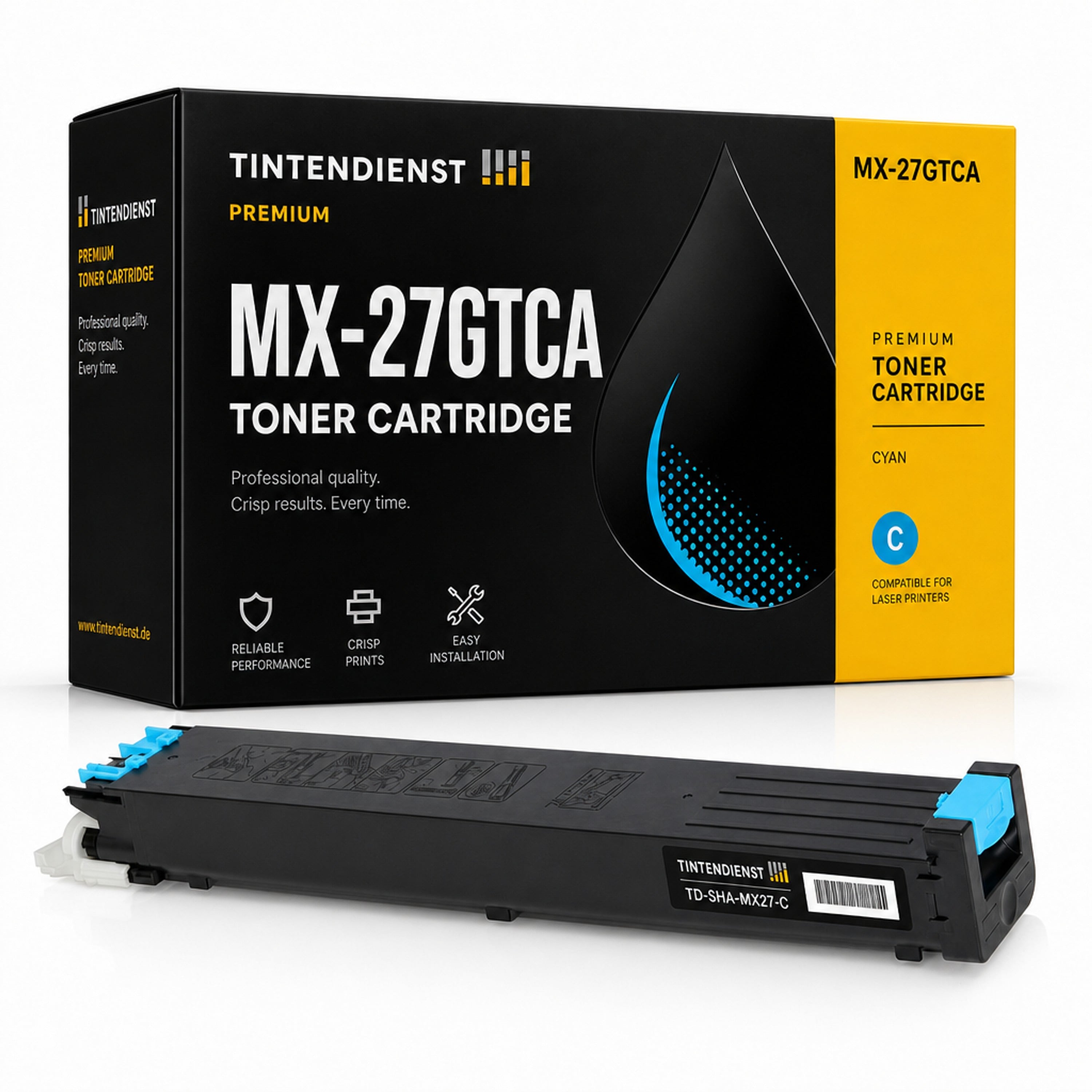 Toner kompatibel zu Sharp MX-27GTCA, cyan