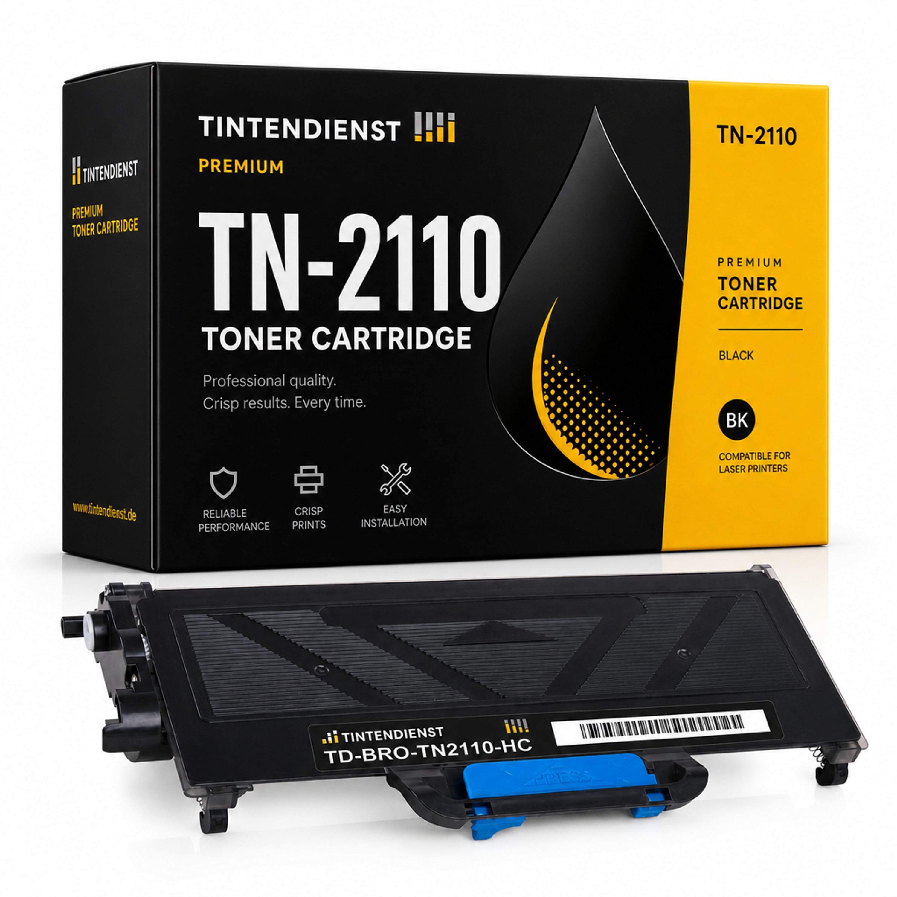 Toner kompatibel zu Brother TN-2110, schwarz