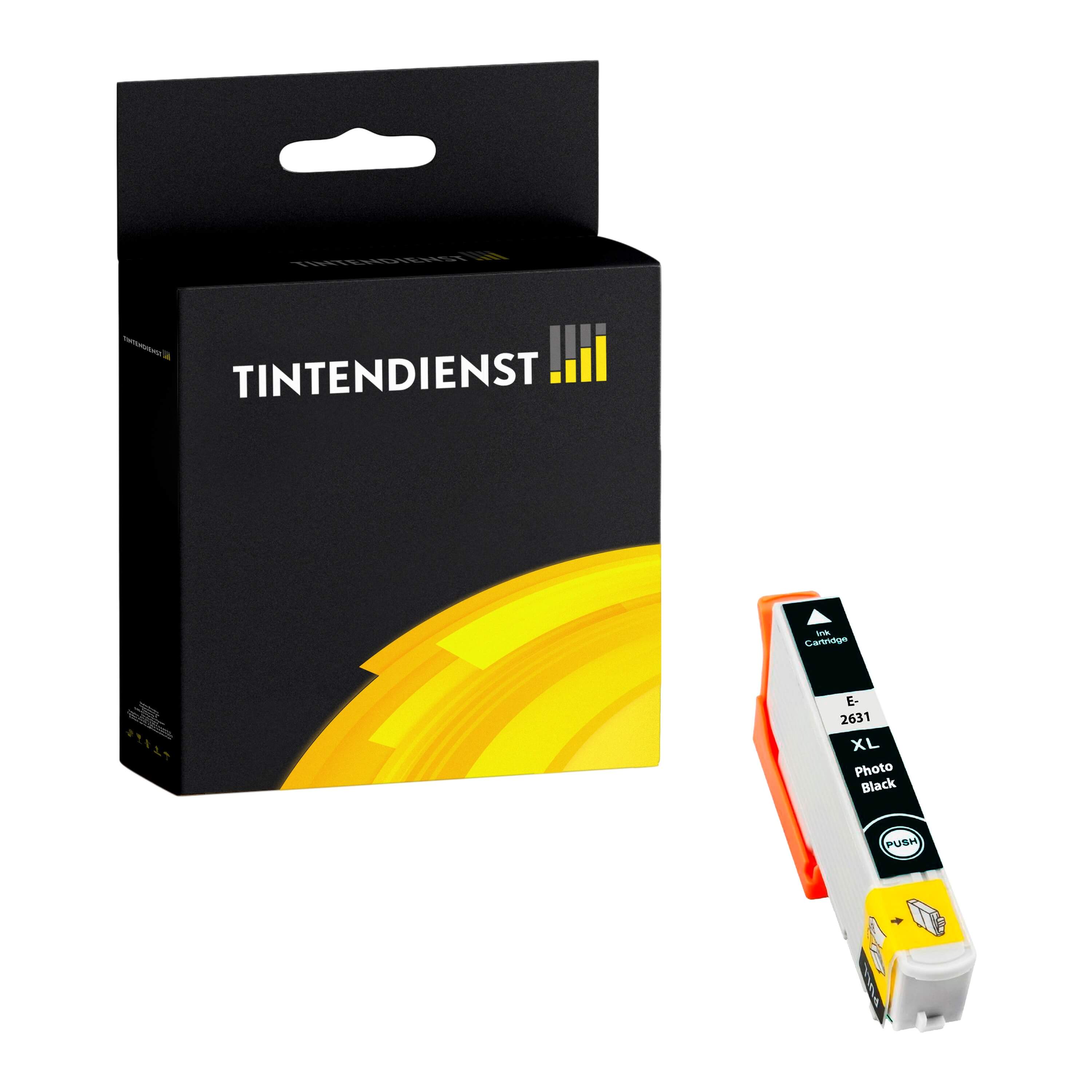 Tintendienst kompatibel für Epson Tintenpatrone C13T26314012 / 26XL Light Schwarz [XL Füllmenge]