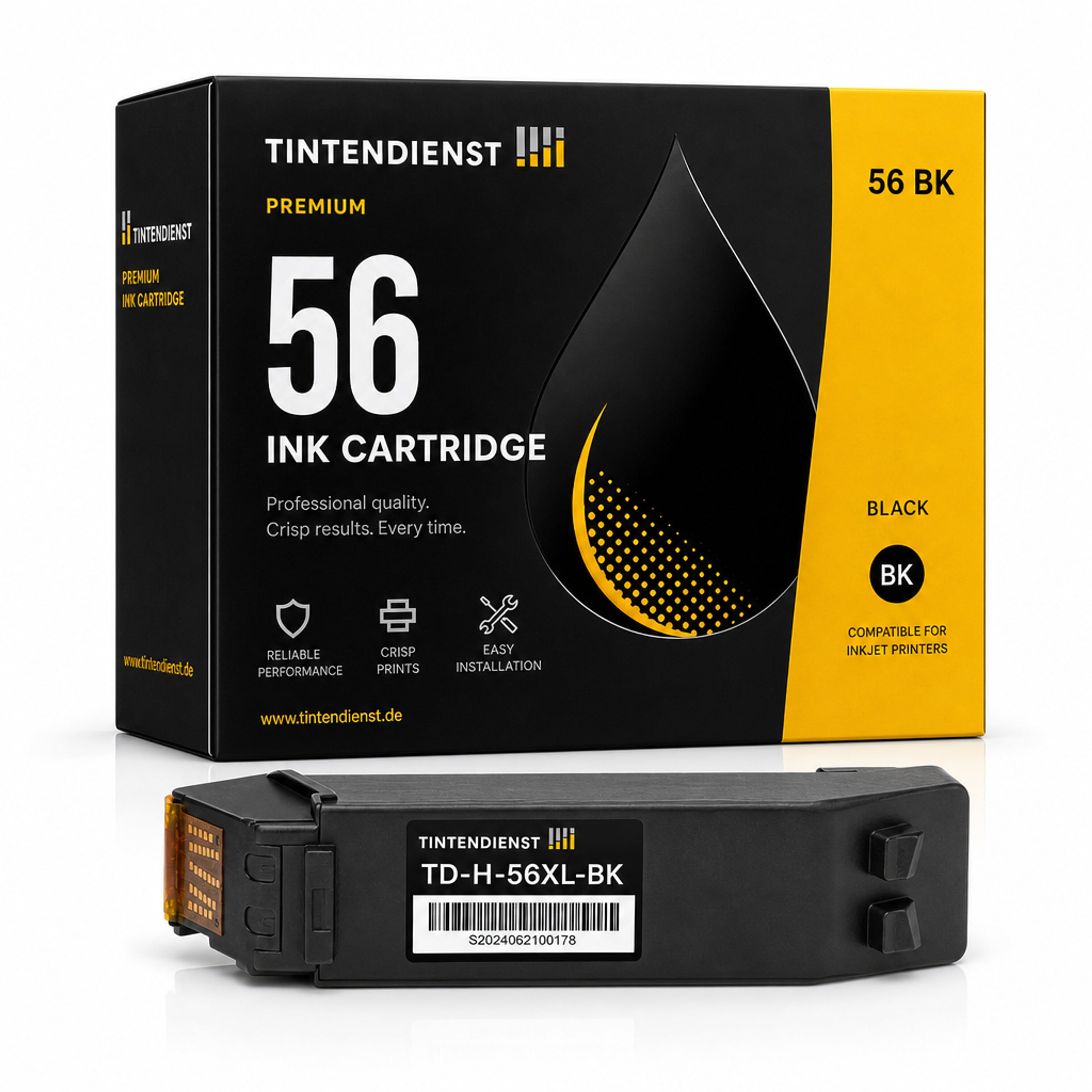 Druckerpatrone kompatibel zu HP 56, schwarz