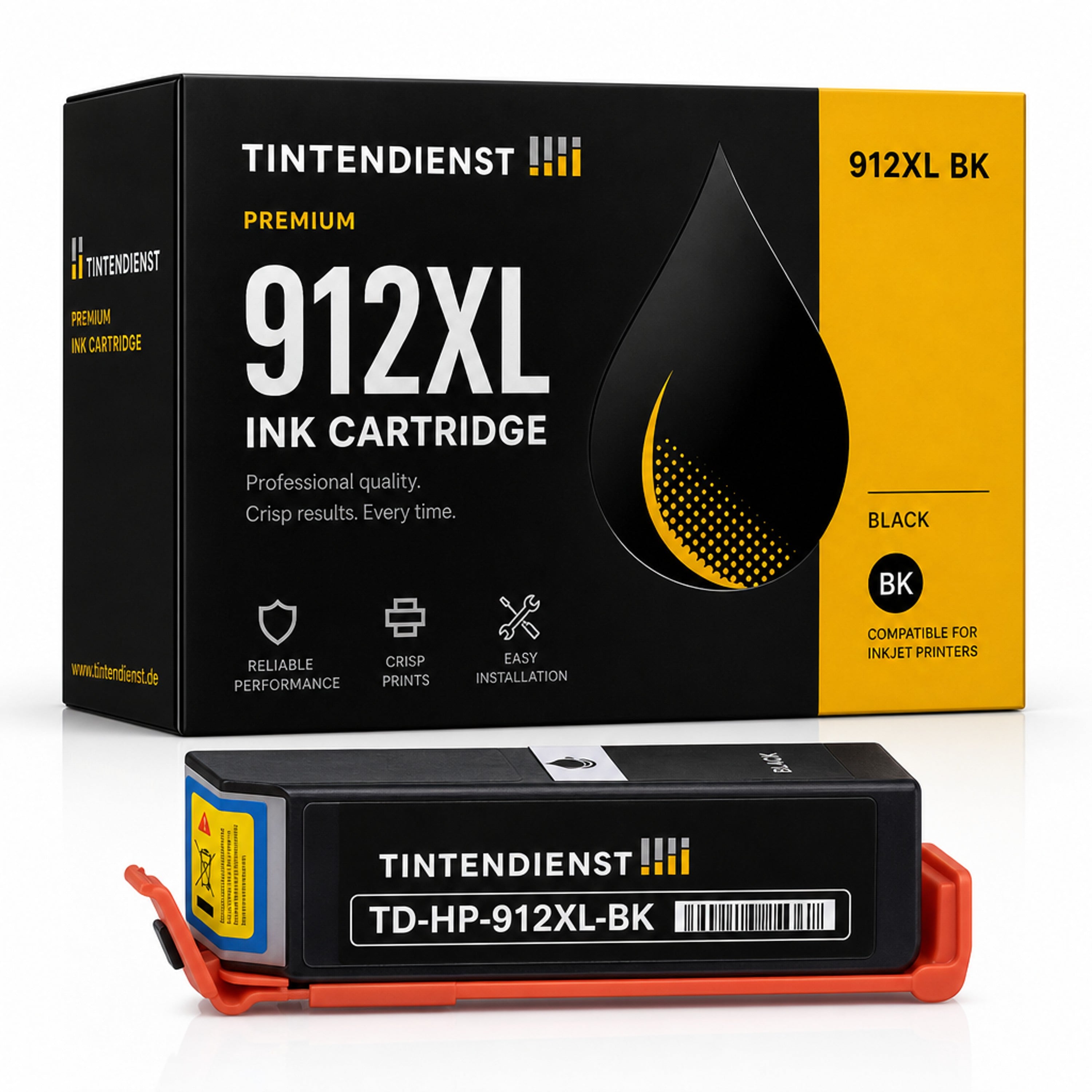 Druckerpatrone kompatibel zu HP 912XL, schwarz