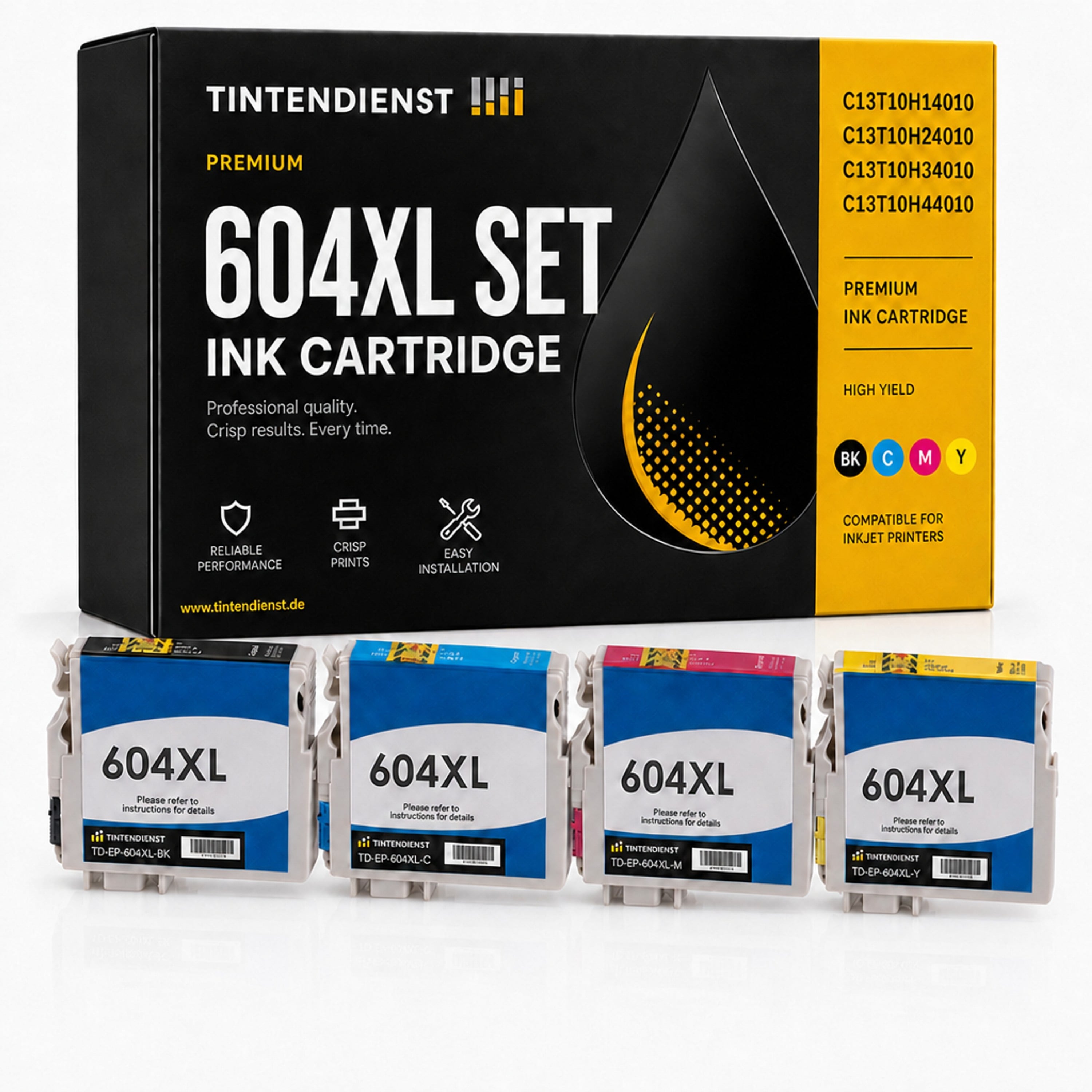 Set kompatibel zu Epson C13T10G14010, 4 Patronen