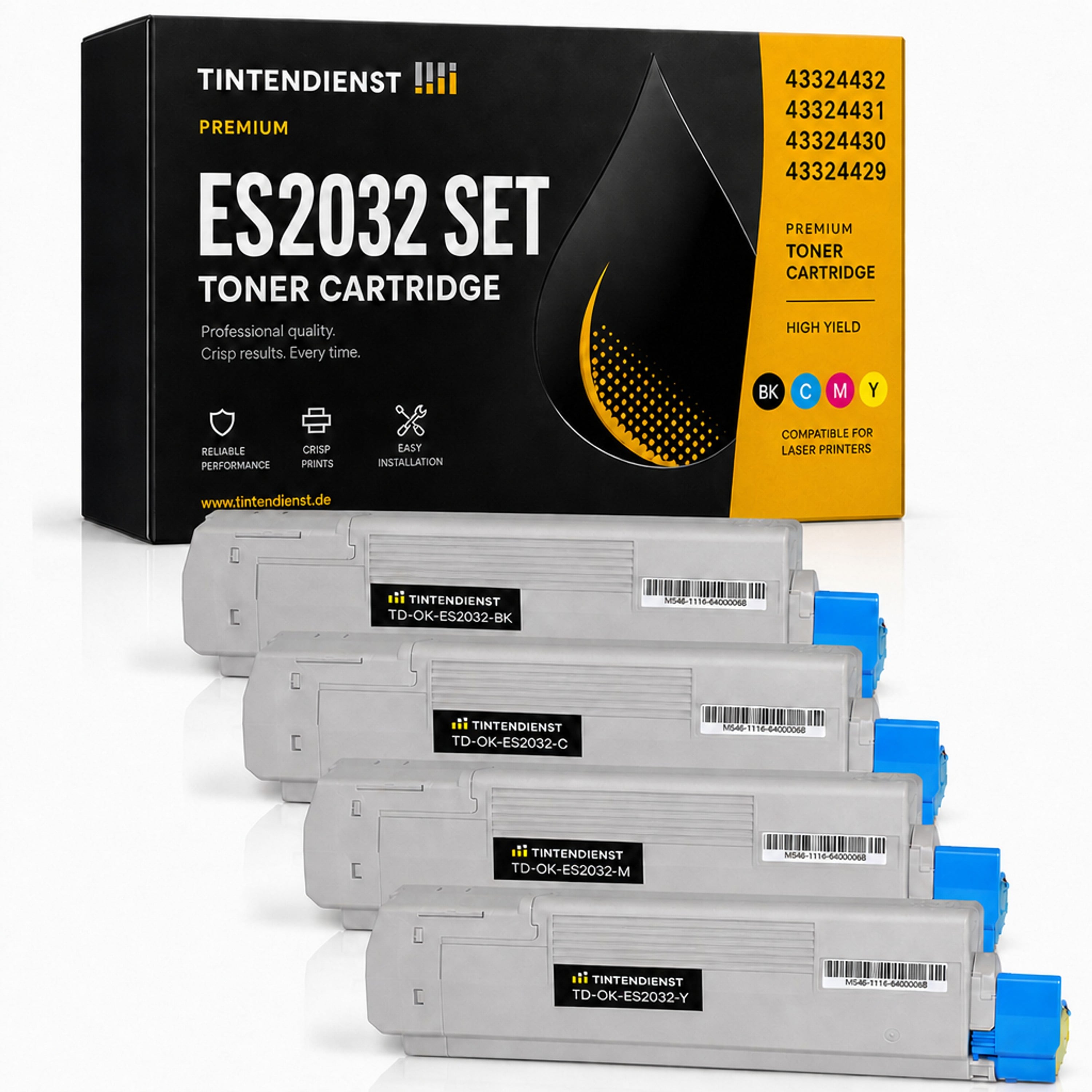 Set kompatibel zu OKI 43324432, 4 Toner