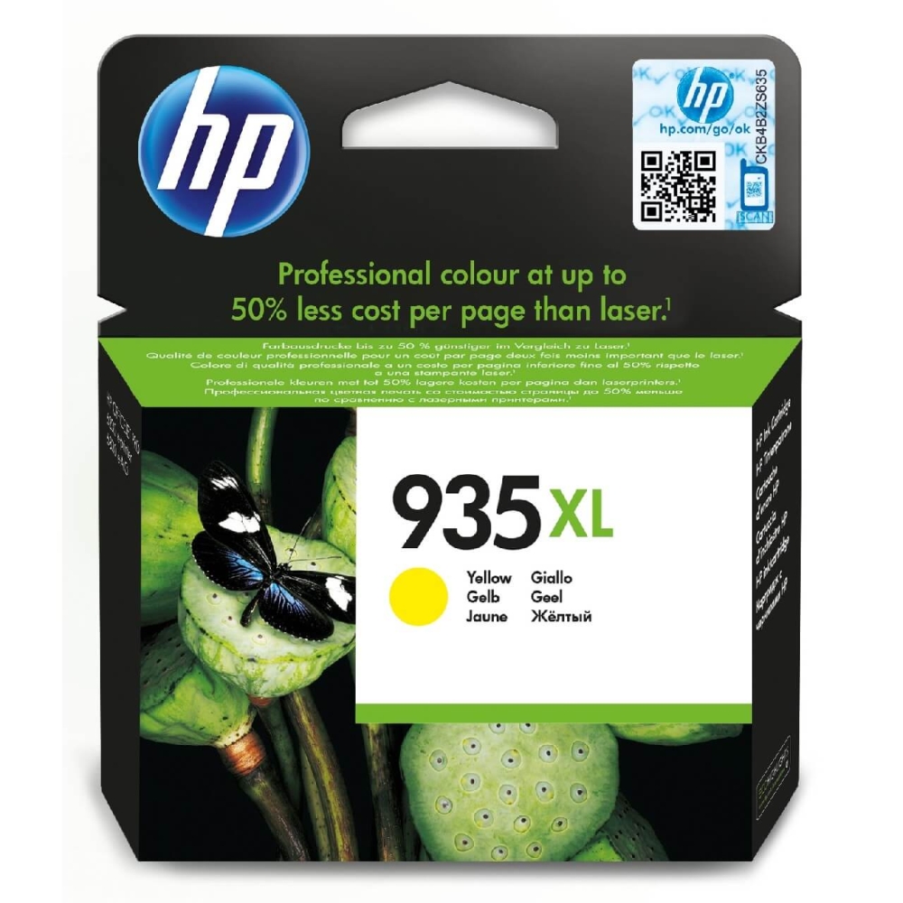Original HP Tintenpatrone C2P26AE / 935XL Gelb [XL Füllmenge]