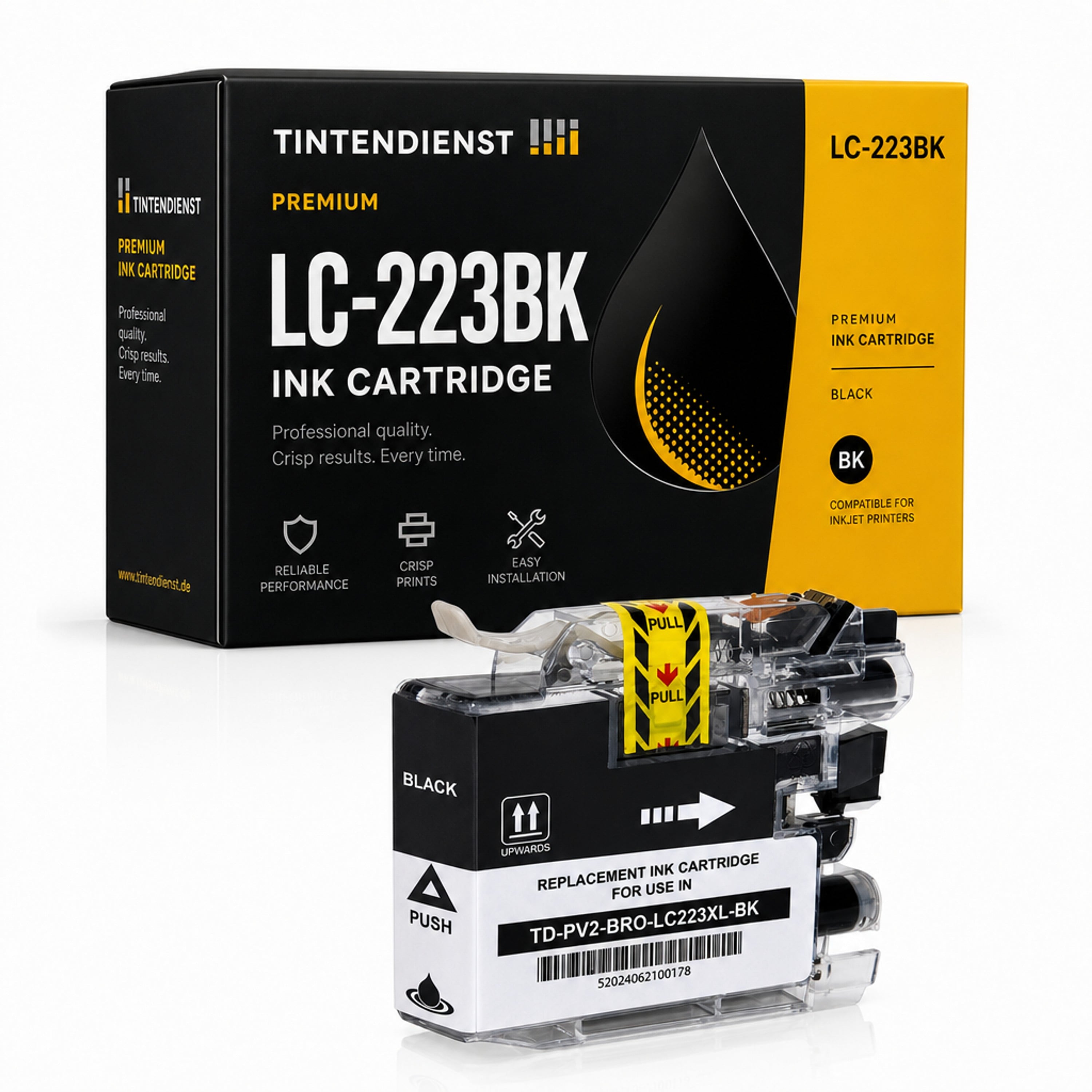 Druckerpatrone kompatibel zu Brother LC-223BK XL, schwarz