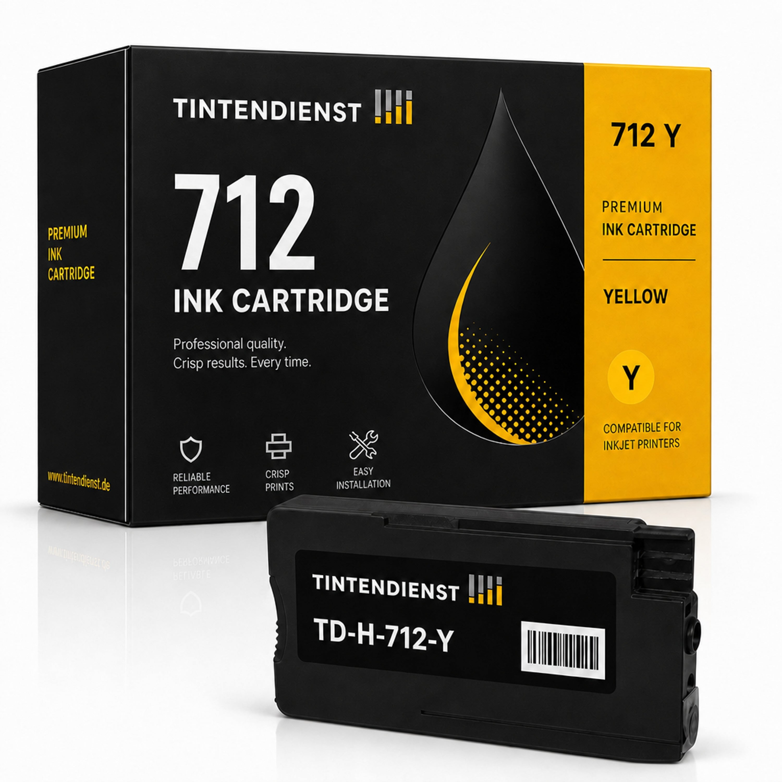 Druckerpatrone kompatibel zu HP 712, gelb