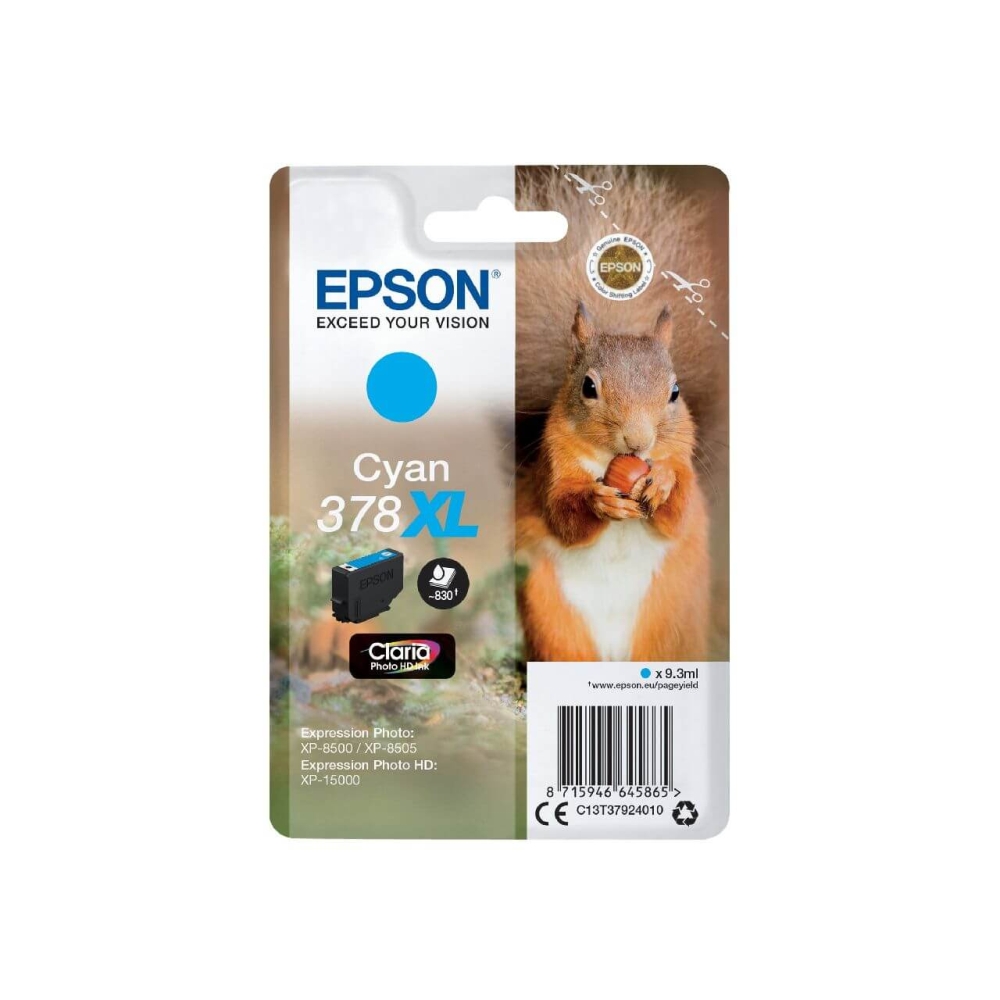 Original Epson Tintenpatrone C13T37924010 / 378XL Cyan [XL Füllmenge]