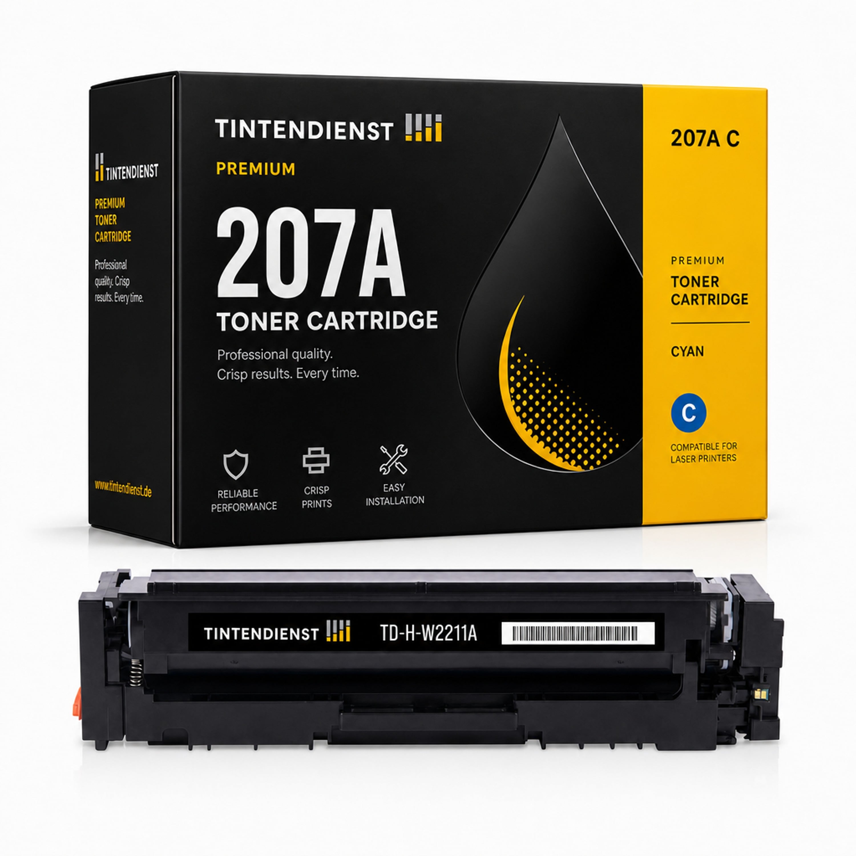 Toner kompatibel zu HP 207A, cyan