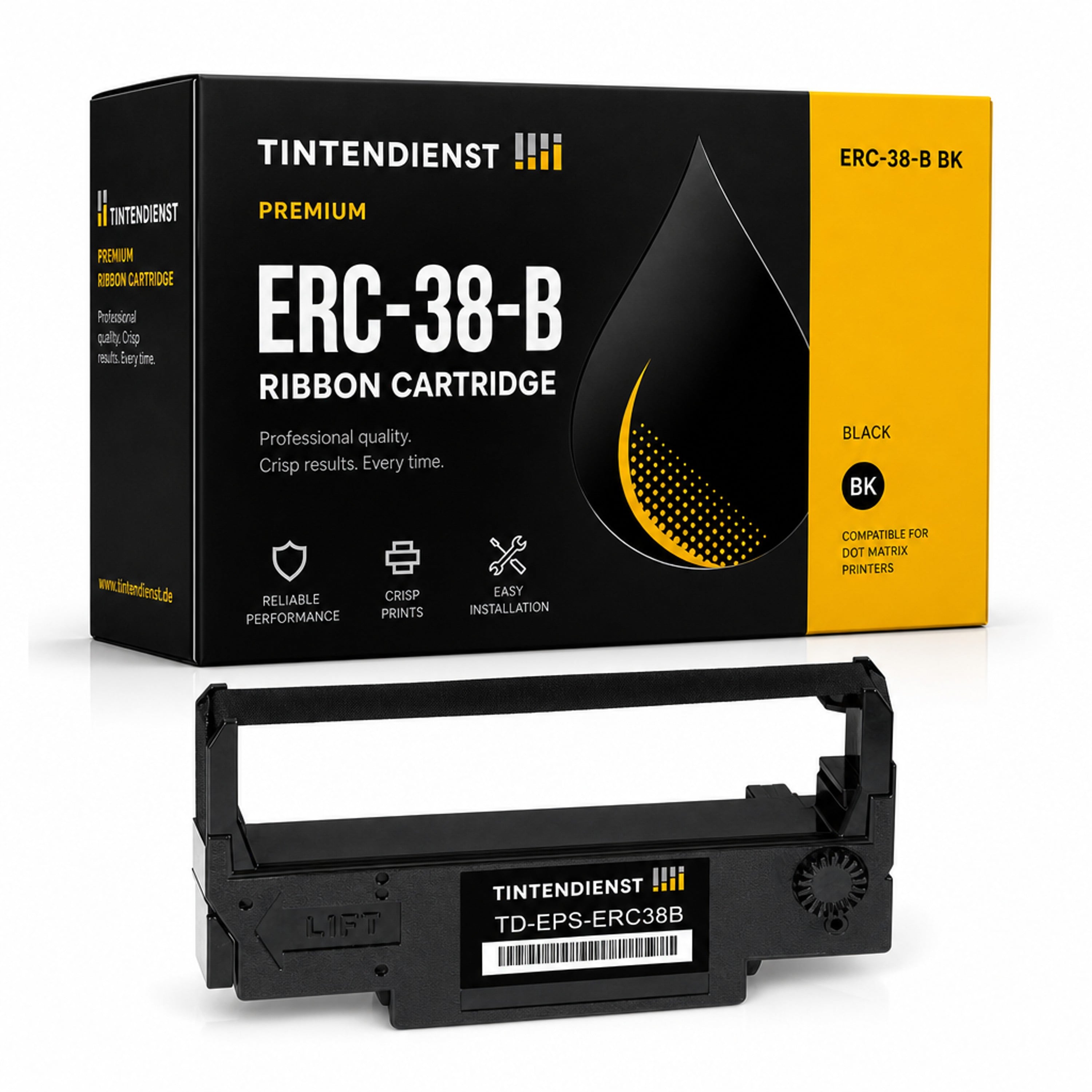 Farbband kompatibel zu Epson ERC-38-B, schwarz