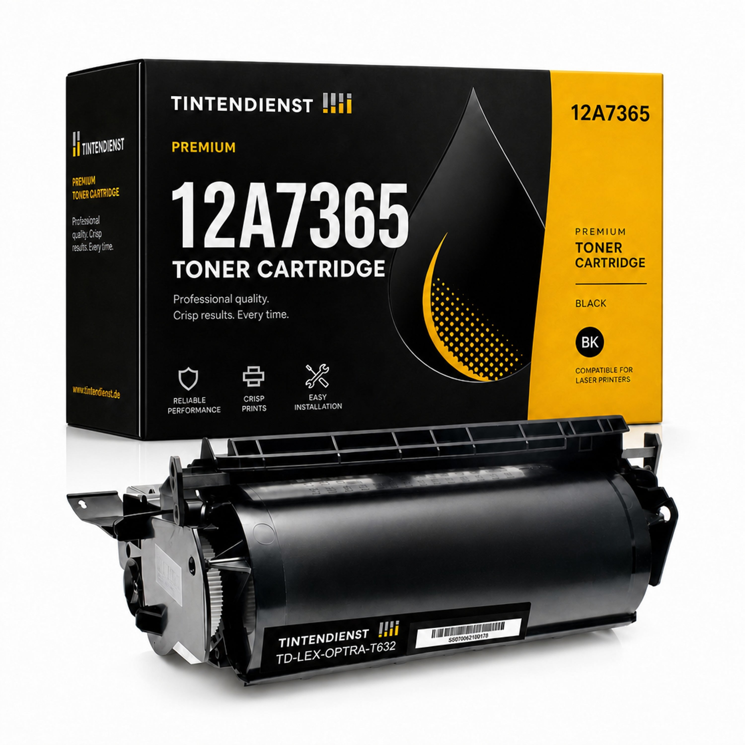 Toner kompatibel zu Lexmark 12A7365, schwarz