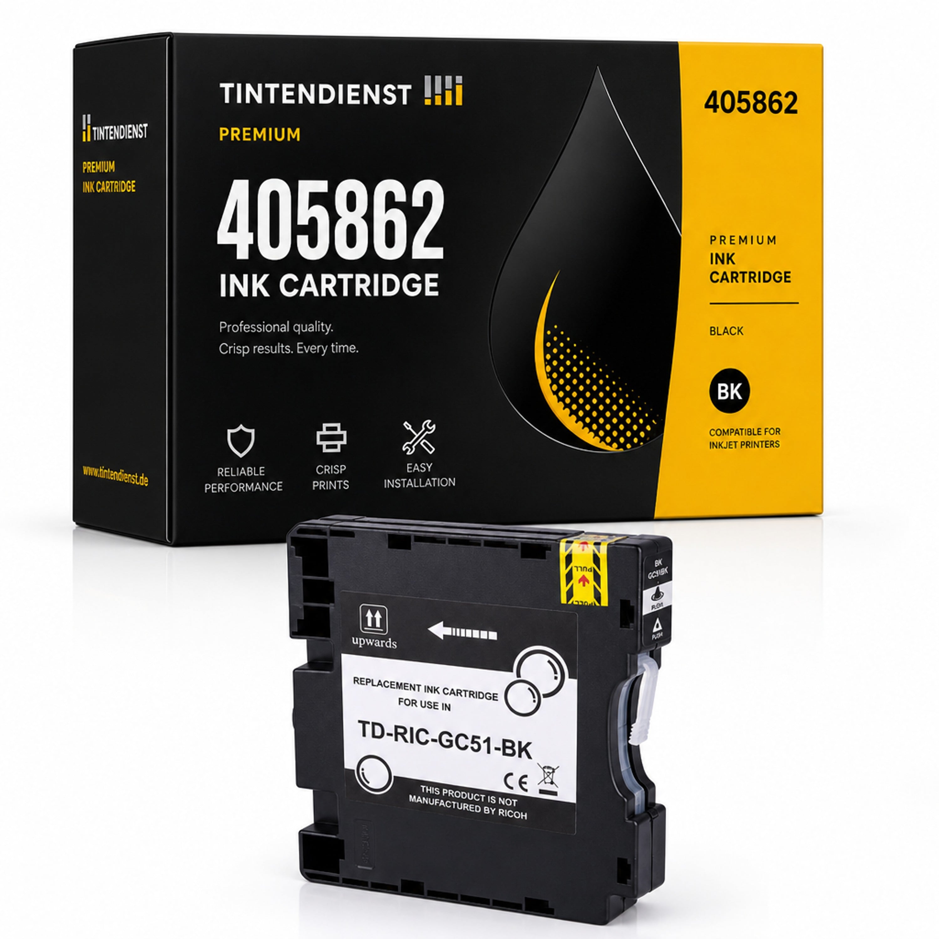 Druckerpatrone kompatibel zu Ricoh 405862, schwarz